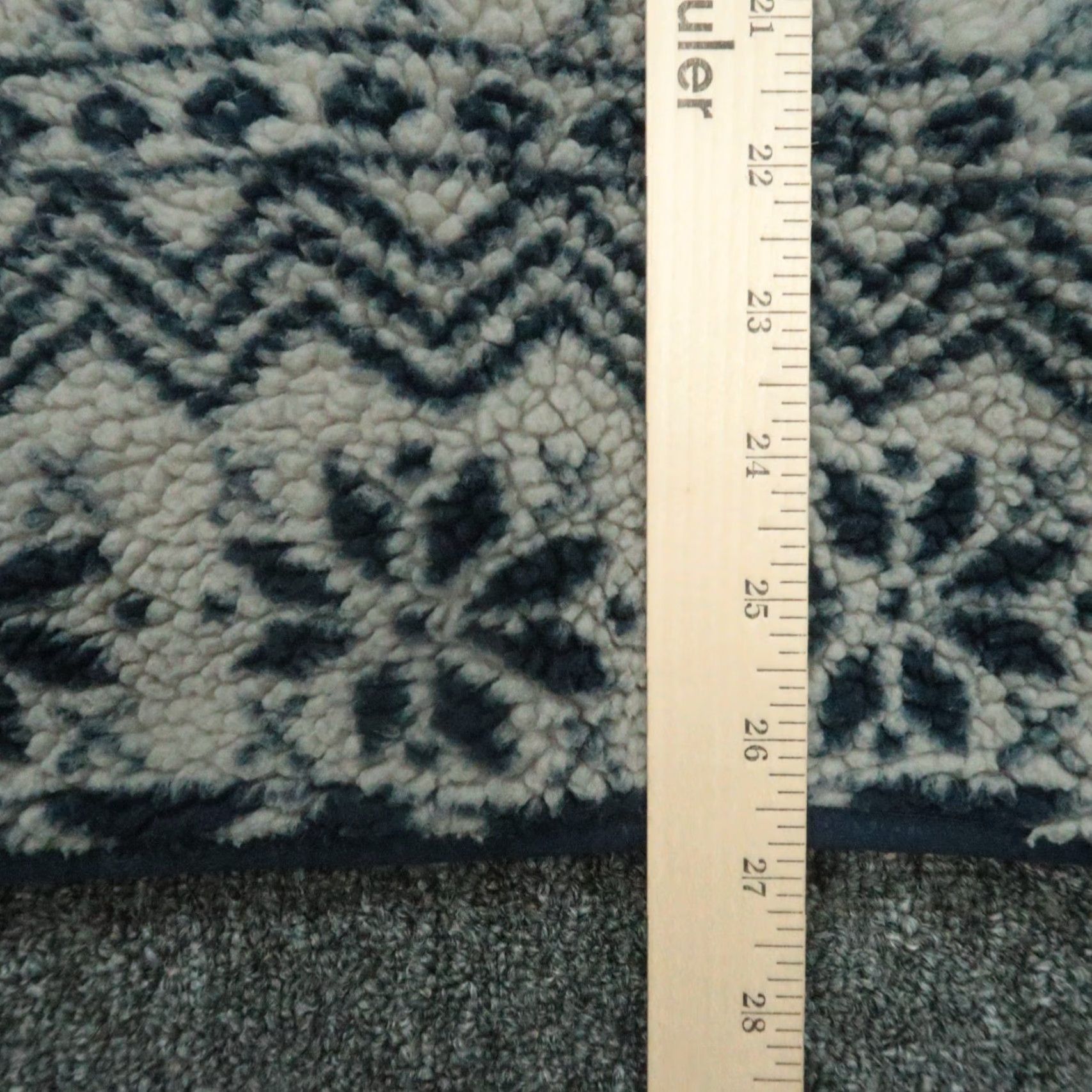 Orvis Orvis Pullover Men Medium Gray Blue Fair Isle Snap Front Fleece Deep Pile Size US M / EU 48-50 / 2 - 7 Thumbnail