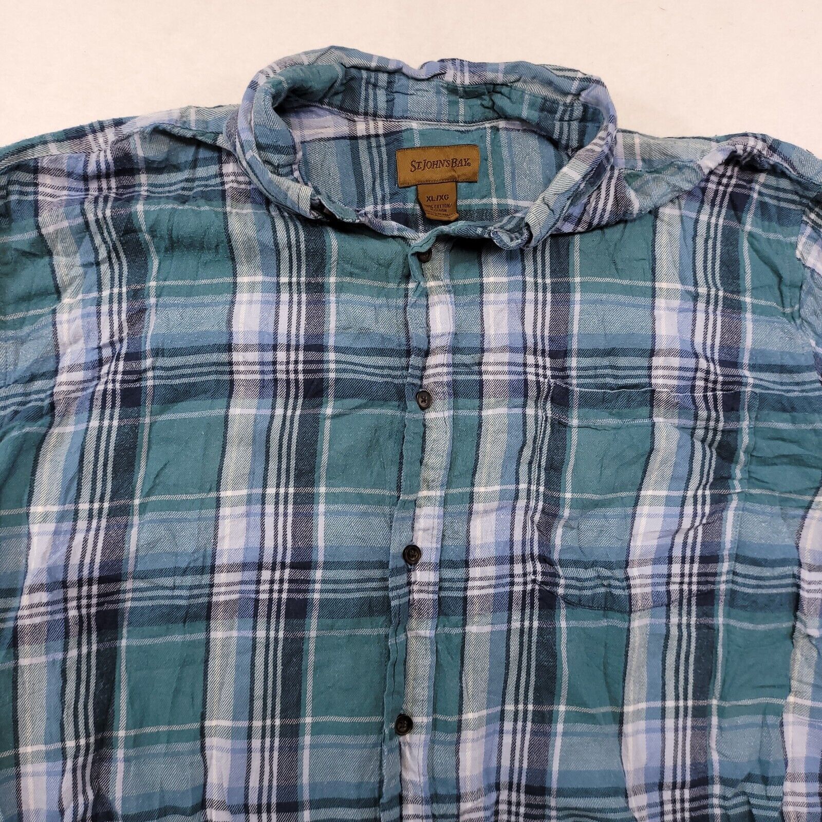 St. Johns Bay St John's Bay Madras Flannel Button Up Shirt Mens Size XL Size US XL / EU 56 / 4 - 1 Thumbnail