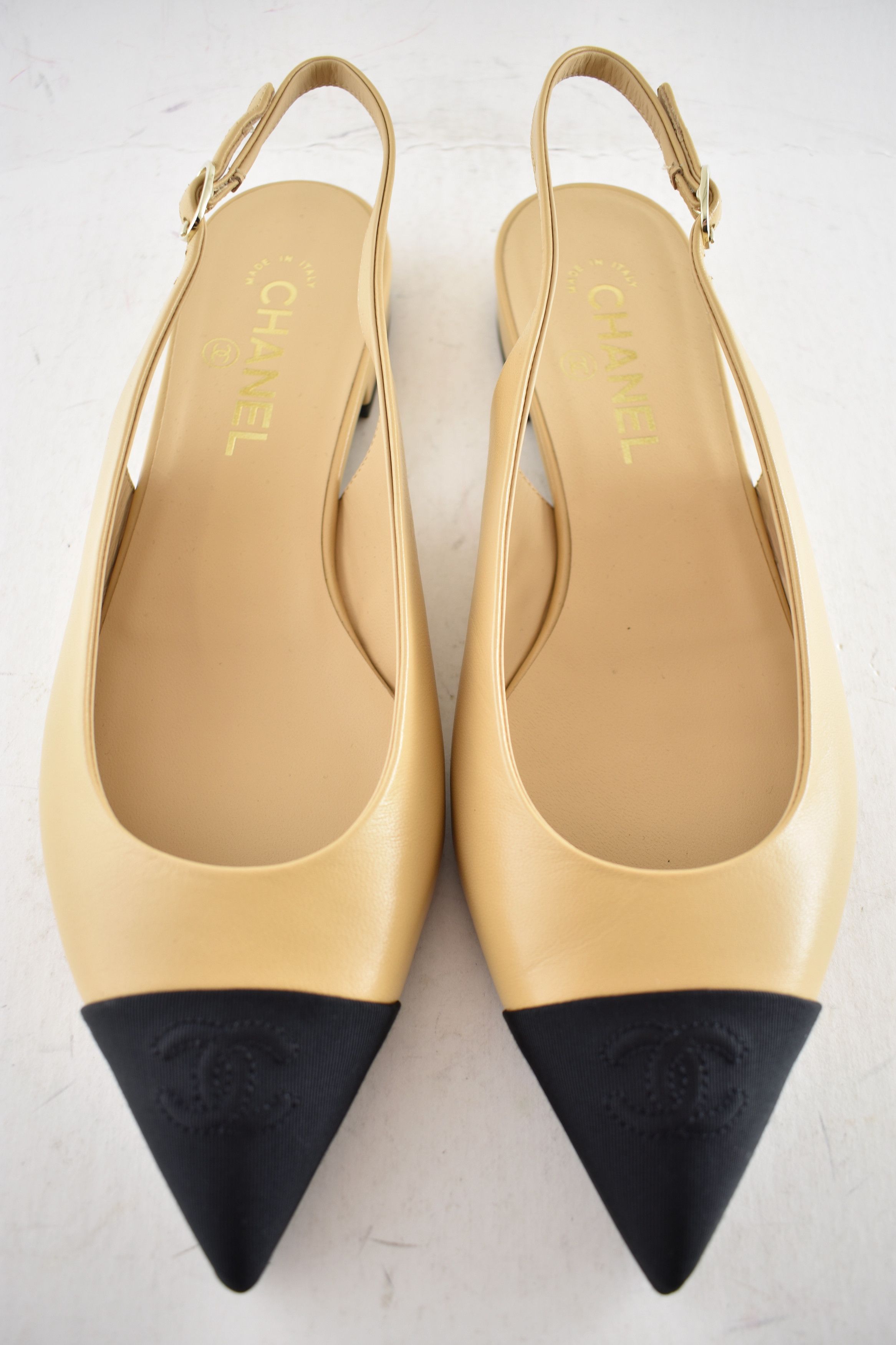 Chanel Chanel 24A Black CC Logo Slingback Pointed Ballet Flat 39 Size US 9 / IT 39 - 12 Thumbnail