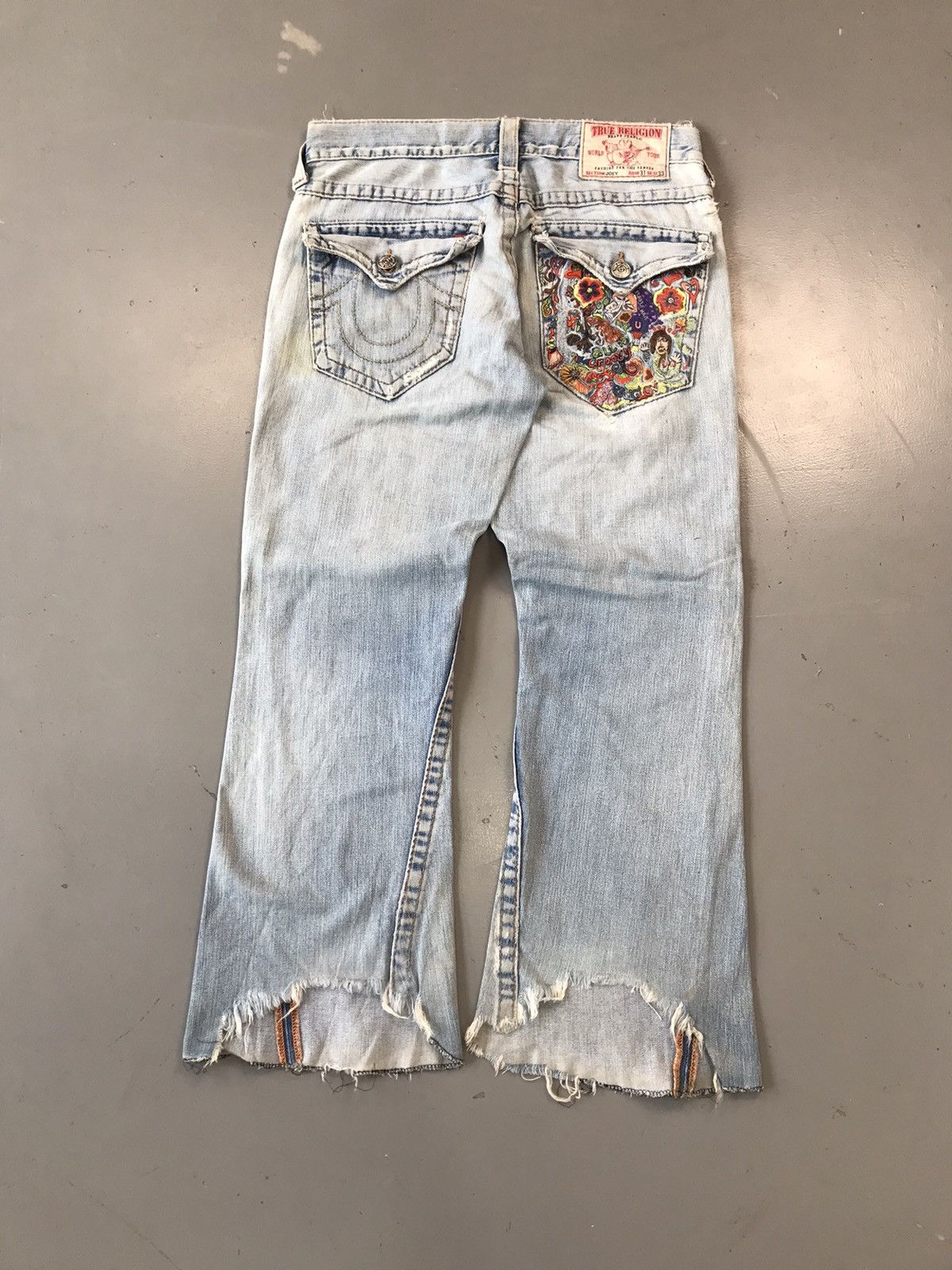 Rock Revival × True Religion × Vintage Vintage true religion distressed embroidered bootcut denim Size US 35 - 1 Thumbnail