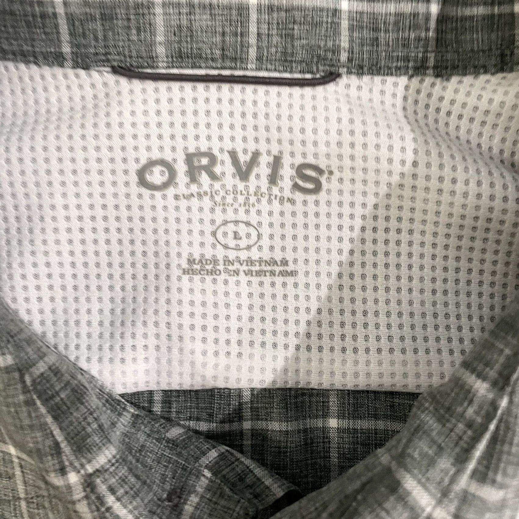 Orvis Orvis classic Collection Button-Down Gray Shirt Mens Size L Size US L / EU 52-54 / 3 - 4 Thumbnail