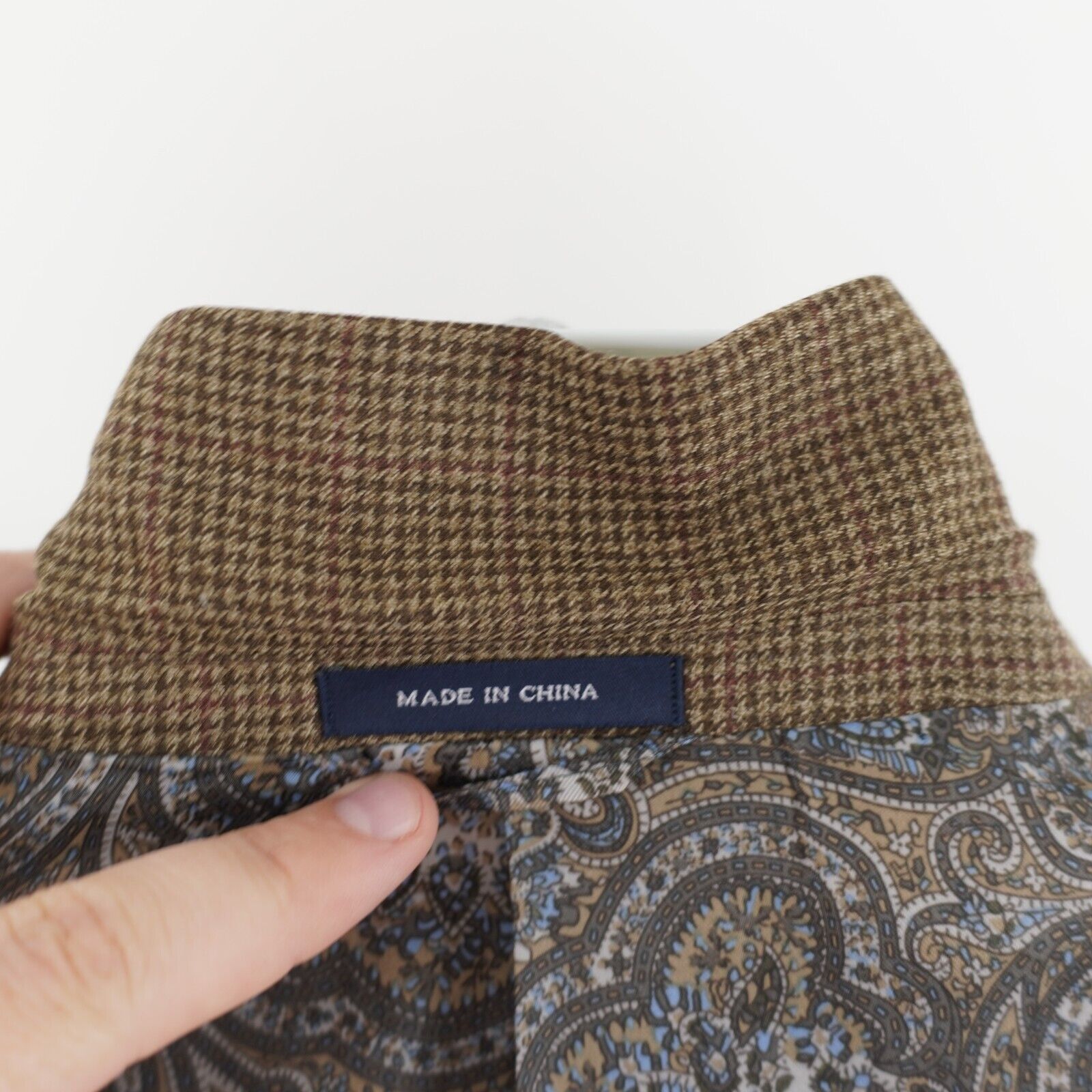 Ralph Lauren Ralph Lauren Tan Green Houndstooth Red Windowpane Wool Silk Size 42R - 12 Thumbnail