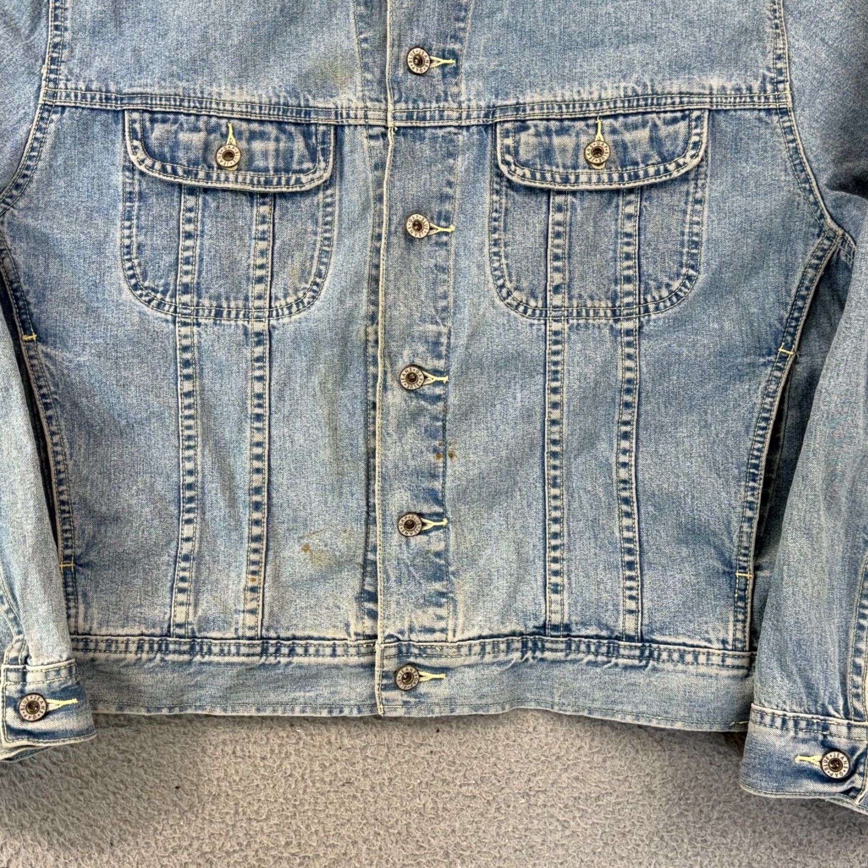 Gap VINTAGE Gap Blue Jean Jacket Men Large Denim Button Up Pocket Trucker Preppy Y2K Jeans Jacket 90s Classic Mens Size US 33 - 3 Thumbnail