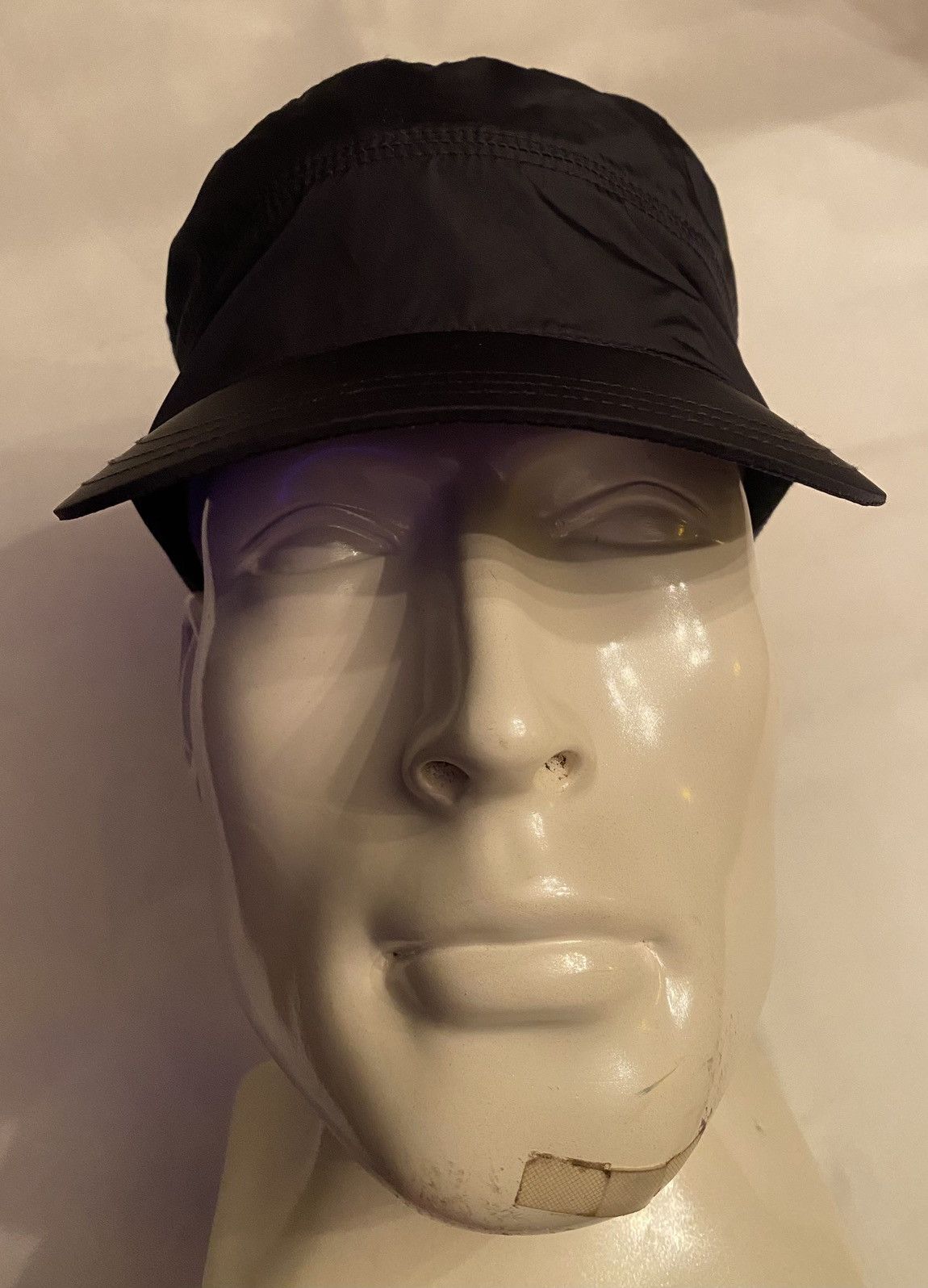 Prada Prada 🇮🇹 Blue Nylon Logo Techno Stripe Cadet Cap Vintage NWT Size ONE SIZE - 16 Thumbnail