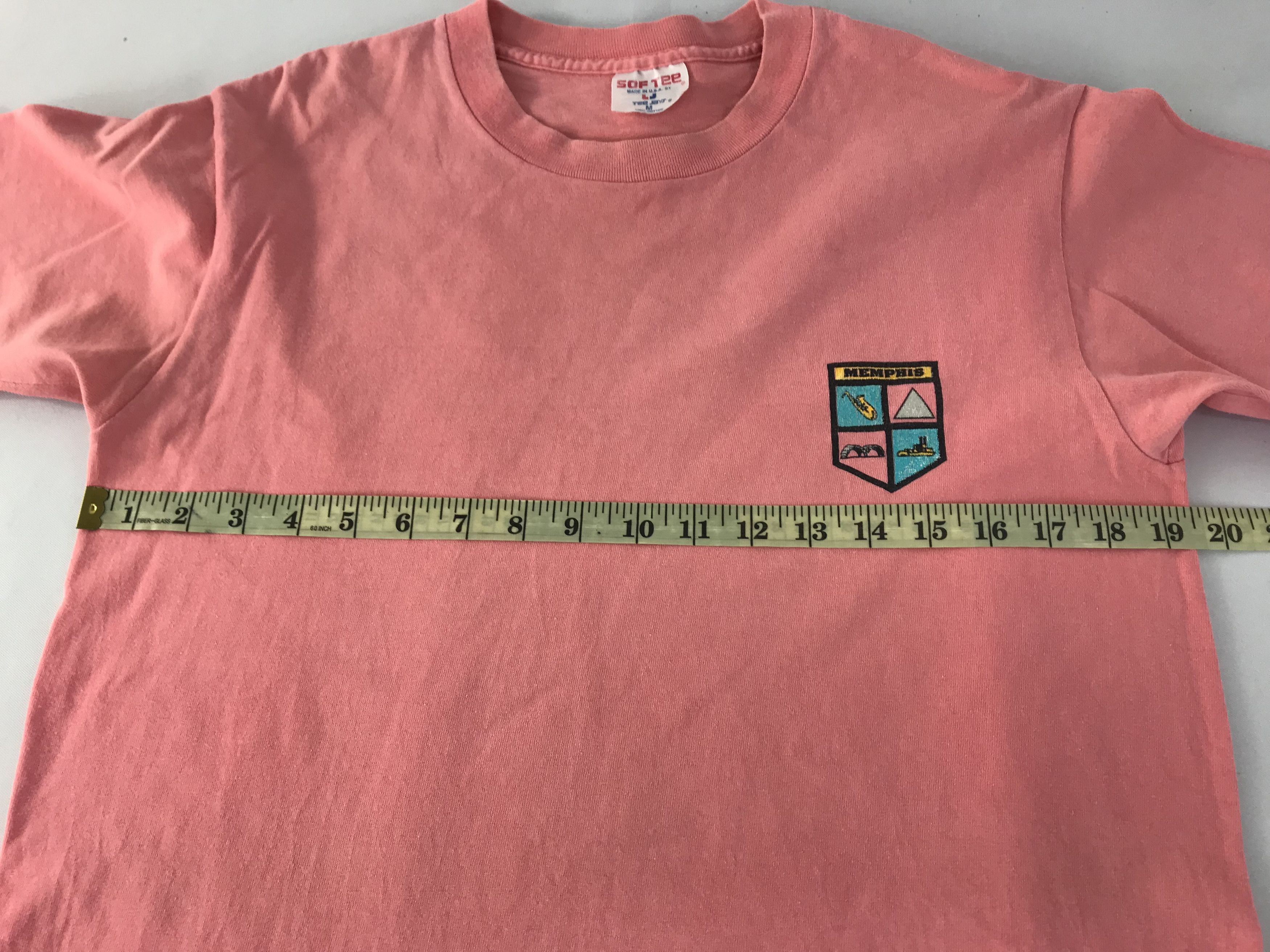 Vintage MEMPHIS Sof Tee By Tee Jays Classic Printed Tee T-Shirt Size US M / EU 48-50 / 2 - 7 Thumbnail