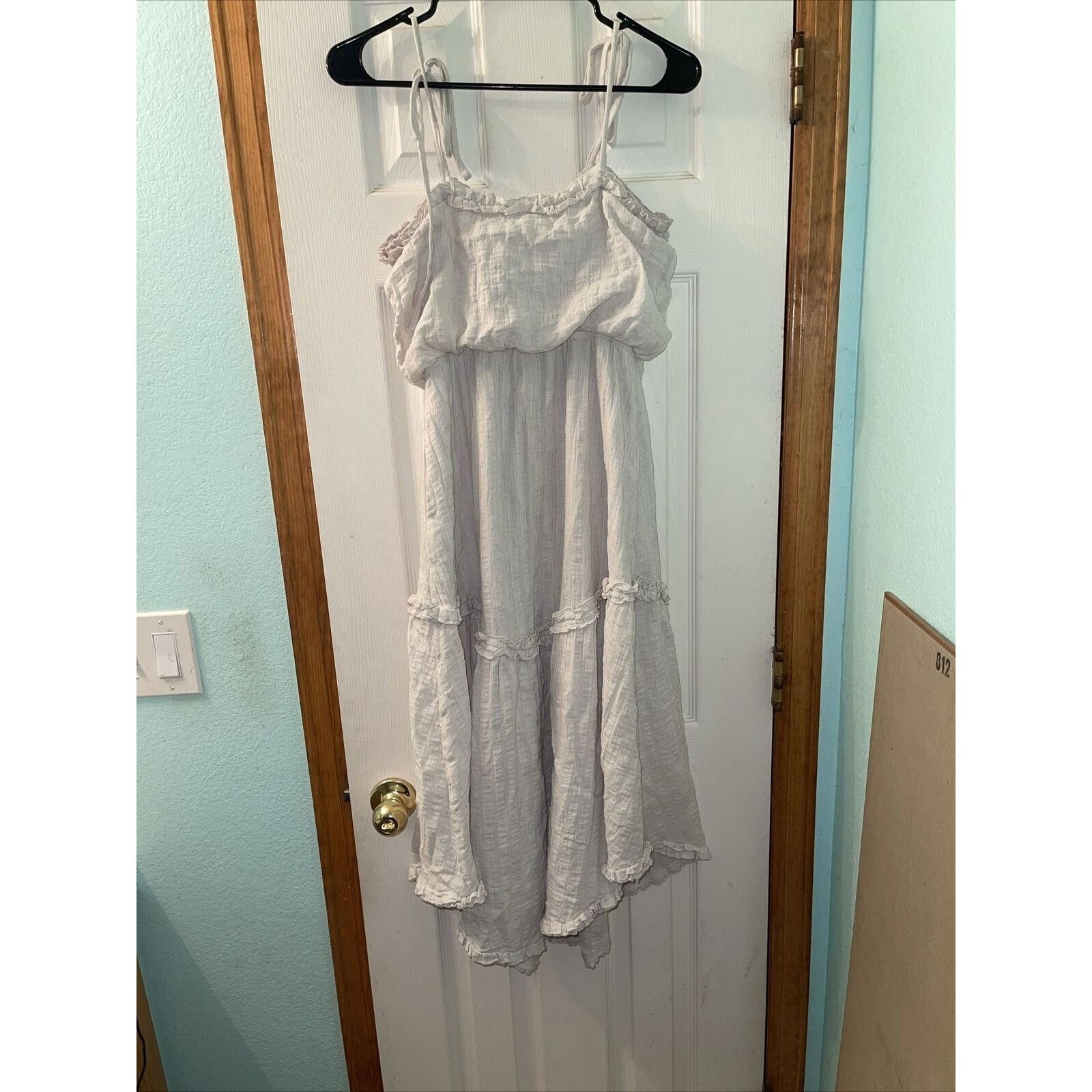 Designer Listicle Isla Lightweight Cotton Tiered Dress. Off White Size S / US 4 / IT 40 - 7 Thumbnail
