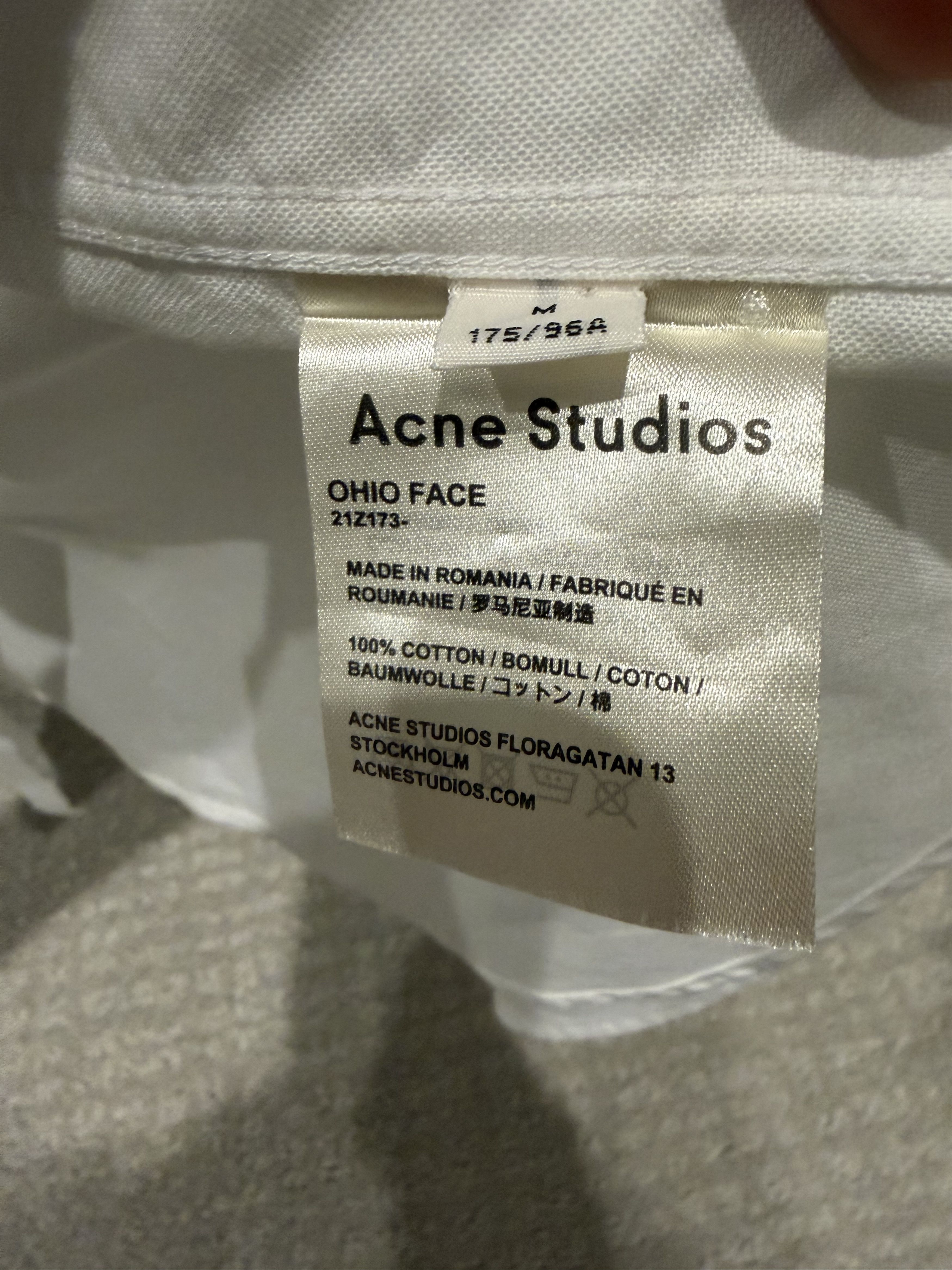 Acne Studios Acne Ohio Face Oxfort Shirt Size US M / EU 48-50 / 2 - 6 Thumbnail