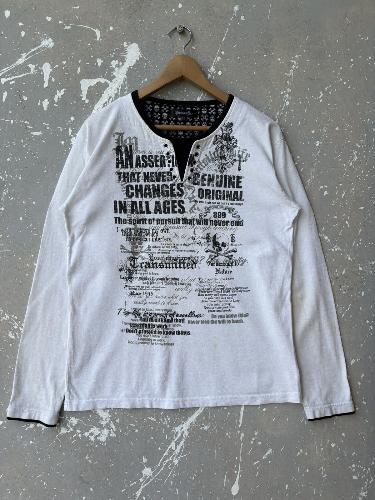 Vintage Y2K Beaumont Carr Gothic Style Long Sleeve Tee