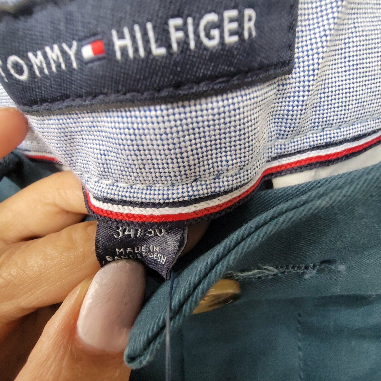 Tommy Hilfiger ⭐Tommy Hilfiger Stretch Chino Pants Size 34*30 Men Navy Blu Size US 34 / EU 50 - 5 Thumbnail