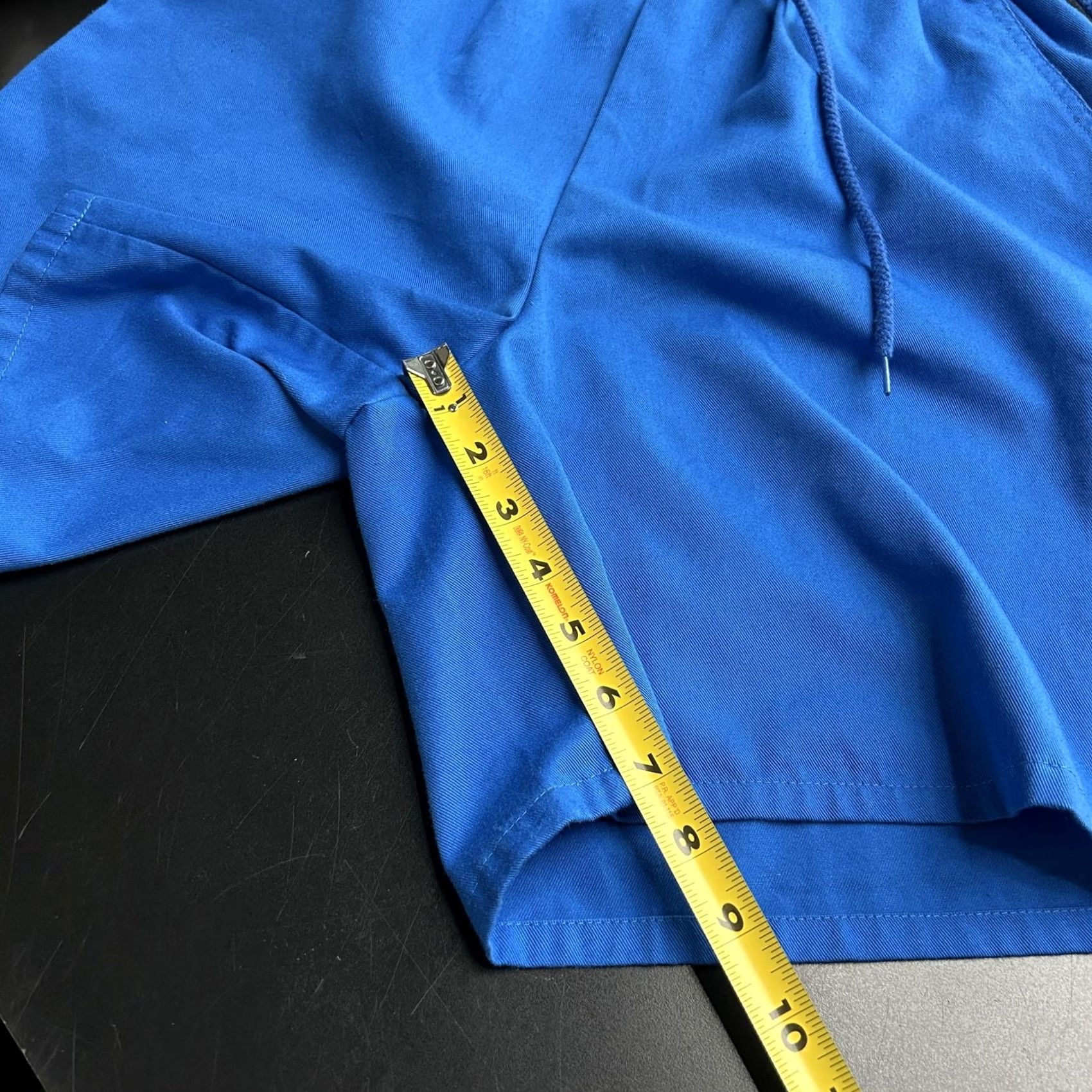 Basic Editions Basic Editions Shorts Mens Short Chino Casual Blue Elastic Waist Drawstring Pockets 9 Inseam Solid XS? (Size S) Size US 29 - 6 Thumbnail