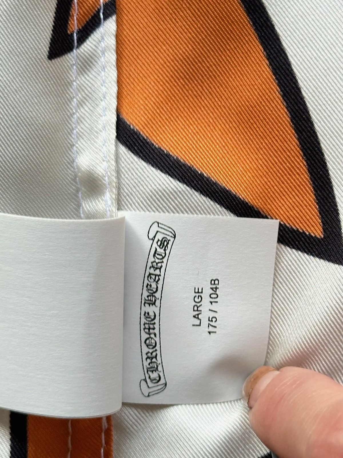 Chrome Hearts CHROME HEARTS St Barth orange cross print silk shirt Size US L / EU 52-54 / 3 - 3 Thumbnail