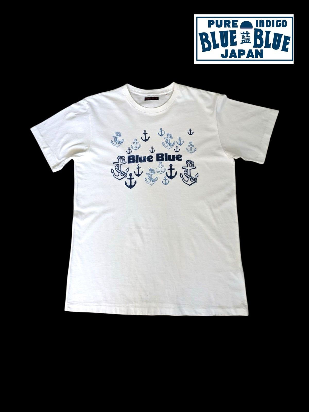 Blue Blue Japan BLUE BLUE JAPAN ANCHOR DENIM BRAND TEE Size US L / EU 52-54 / 3 - 1 Thumbnail