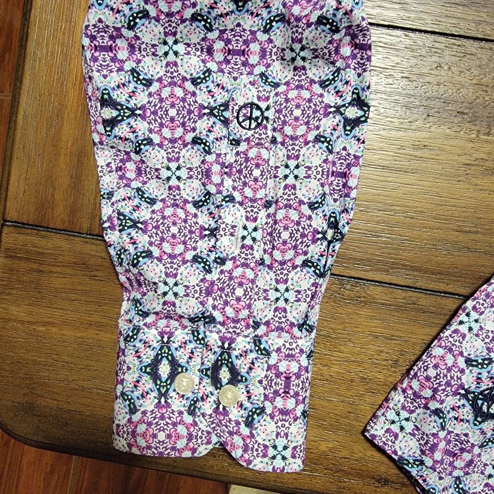 Other John Lennon LS Purple Floral Full Button Shirt - Size Medium Size US M / EU 48-50 / 2 - 2 Thumbnail