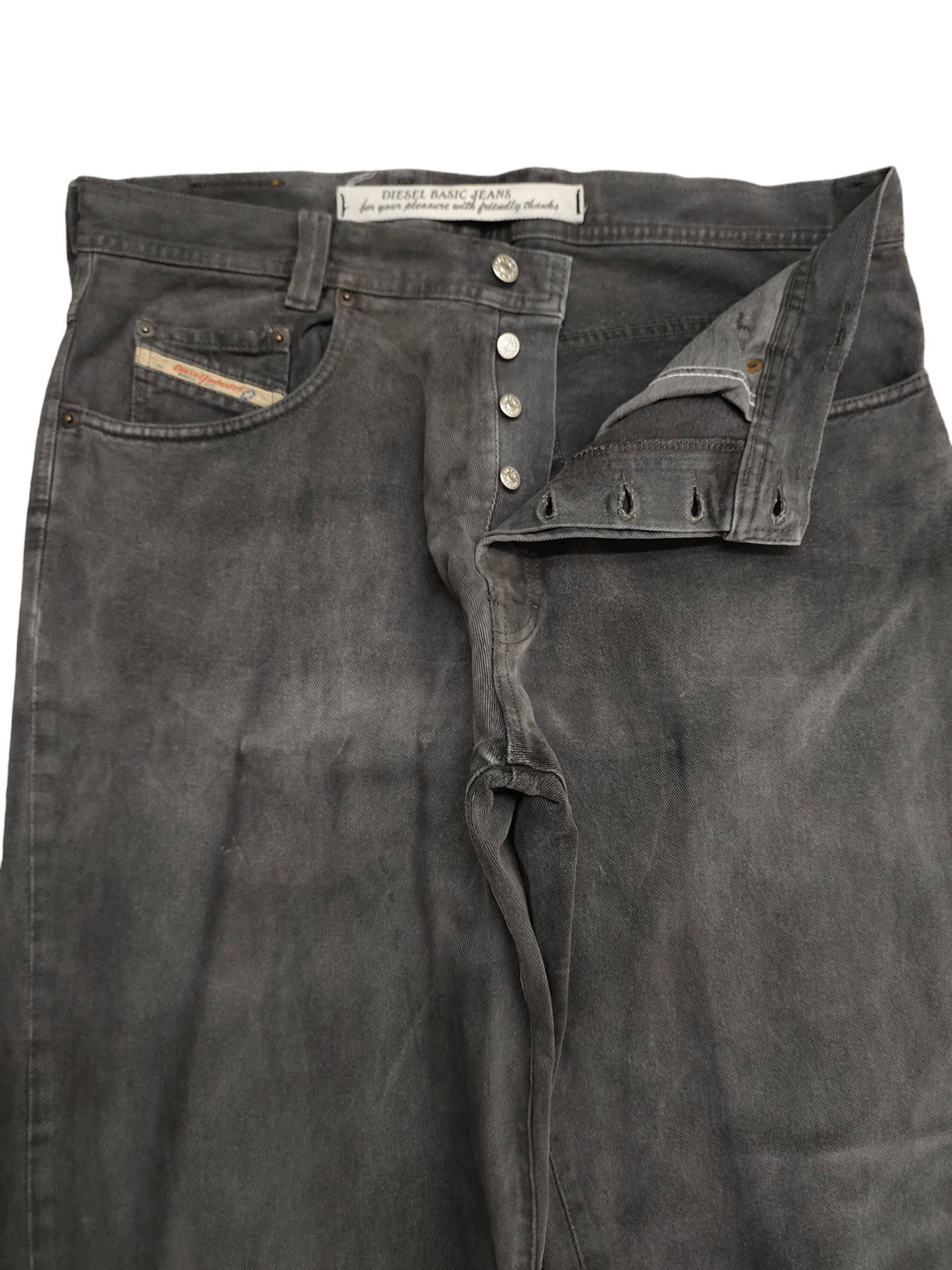 Diesel Rare Baggy Jean Diesel Saddle Black Faded Wide Leg Denim Y2k Size US 36 / EU 52 - 9 Thumbnail