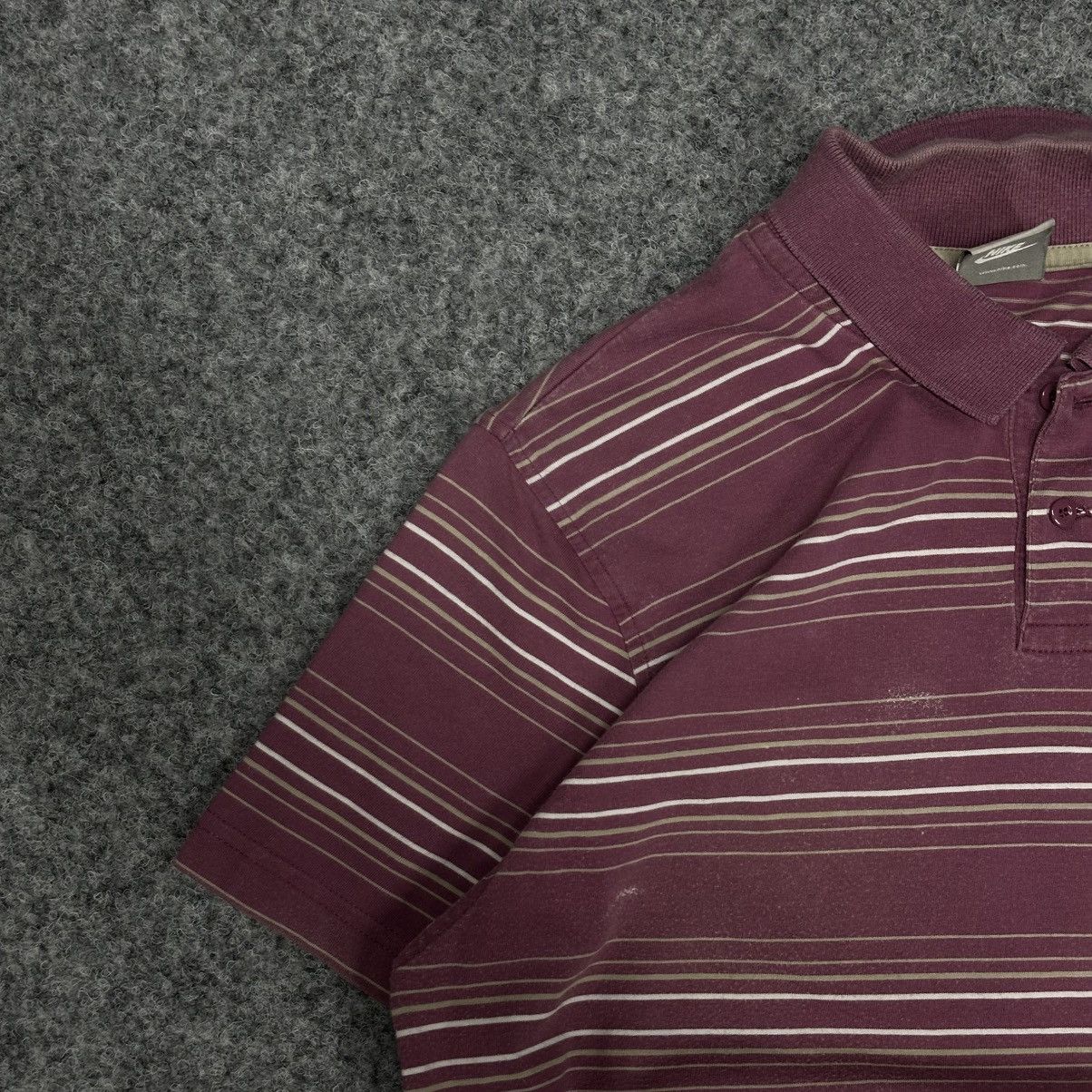 Nike VTG Stripped Nike Pink Polo Size L Hype Trend Staff Pick Size US L / EU 52-54 / 3 - 3 Thumbnail