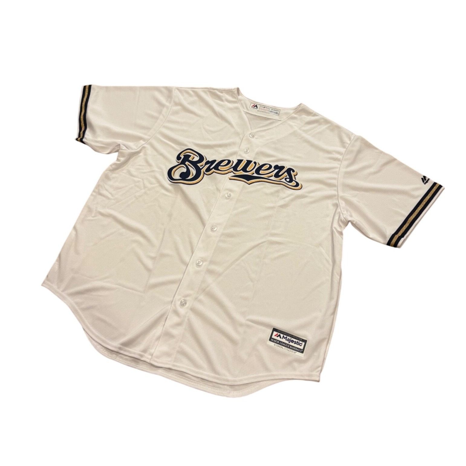 Majestic Majestic Milwaukee Brewers Cool Base MLB Baseball Jersey Whi Size US XXL / EU 58 / 5 - 4 Thumbnail