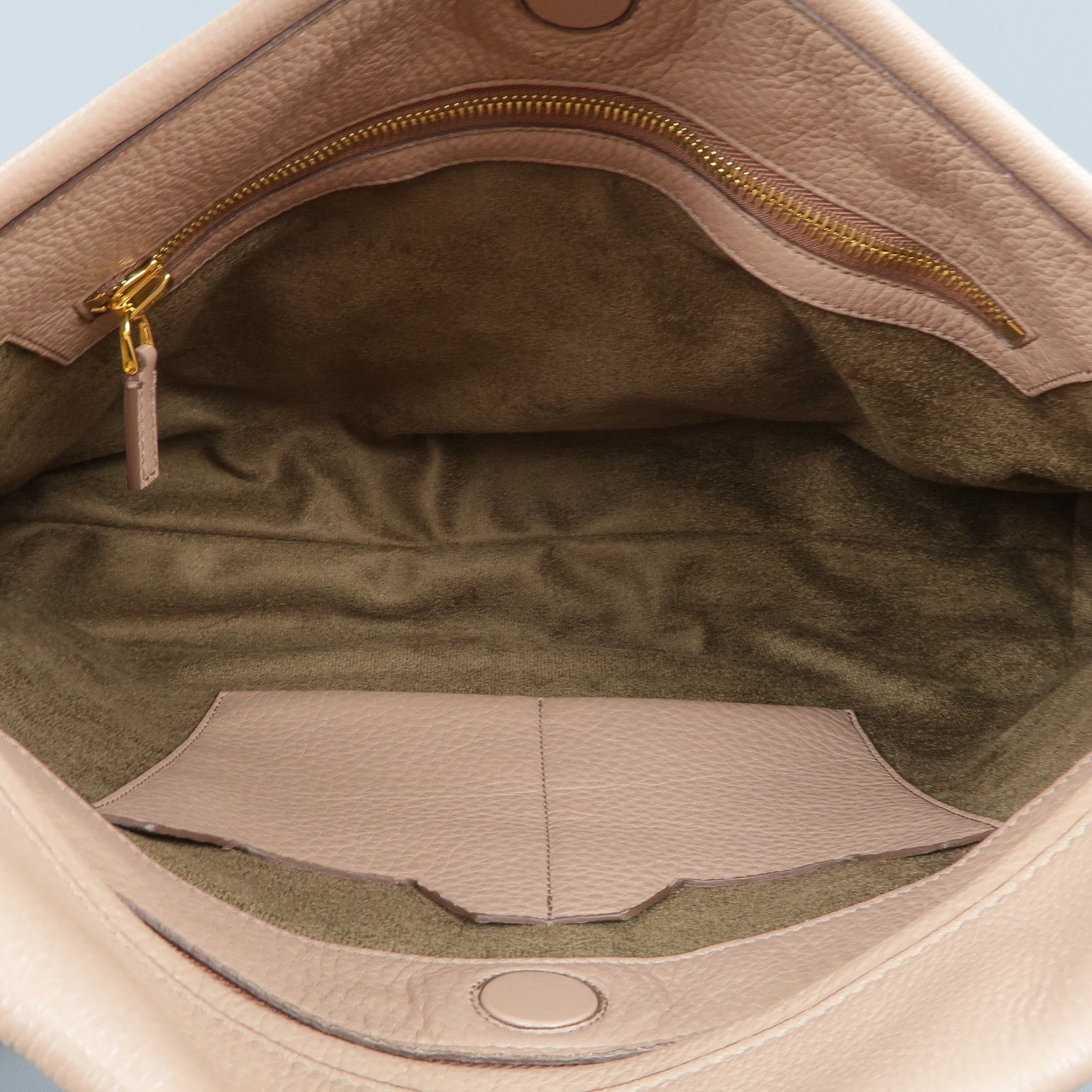 Tom Ford Nude Textured Leather Gold Padlock ALIX Clutch Handbag Size ONE SIZE - 8 Thumbnail