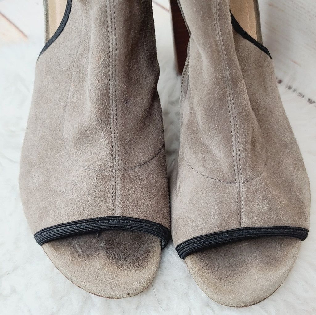 Diane von Furstenberg Diane Von Furstenberg leather peep toe ankle bootie heel 7.5 Size US 7.5 / IT 37.5 - 2 Thumbnail