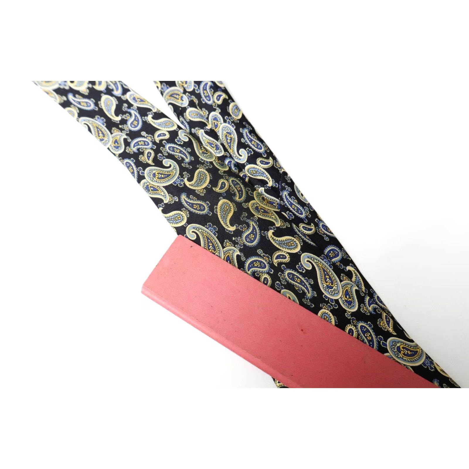 Vintage GIORGIO PASSIGATTI Tie Men's One Size 100% Silk Pointed Classic Paisley Size ONE SIZE - 8 Thumbnail
