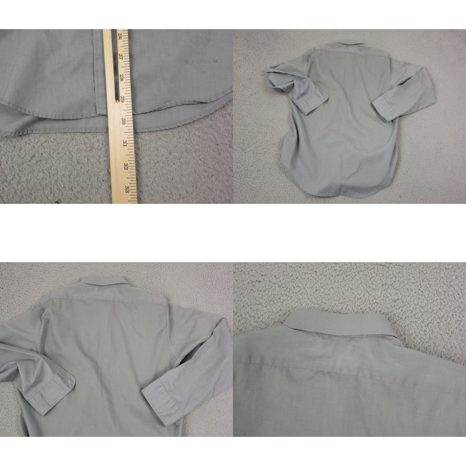 Vintage Vintage Career Club Shirt Mens Medium 16 Gray Made in USA 60s 70s Disco True Size US L / EU 52-54 / 3 - 8 Thumbnail