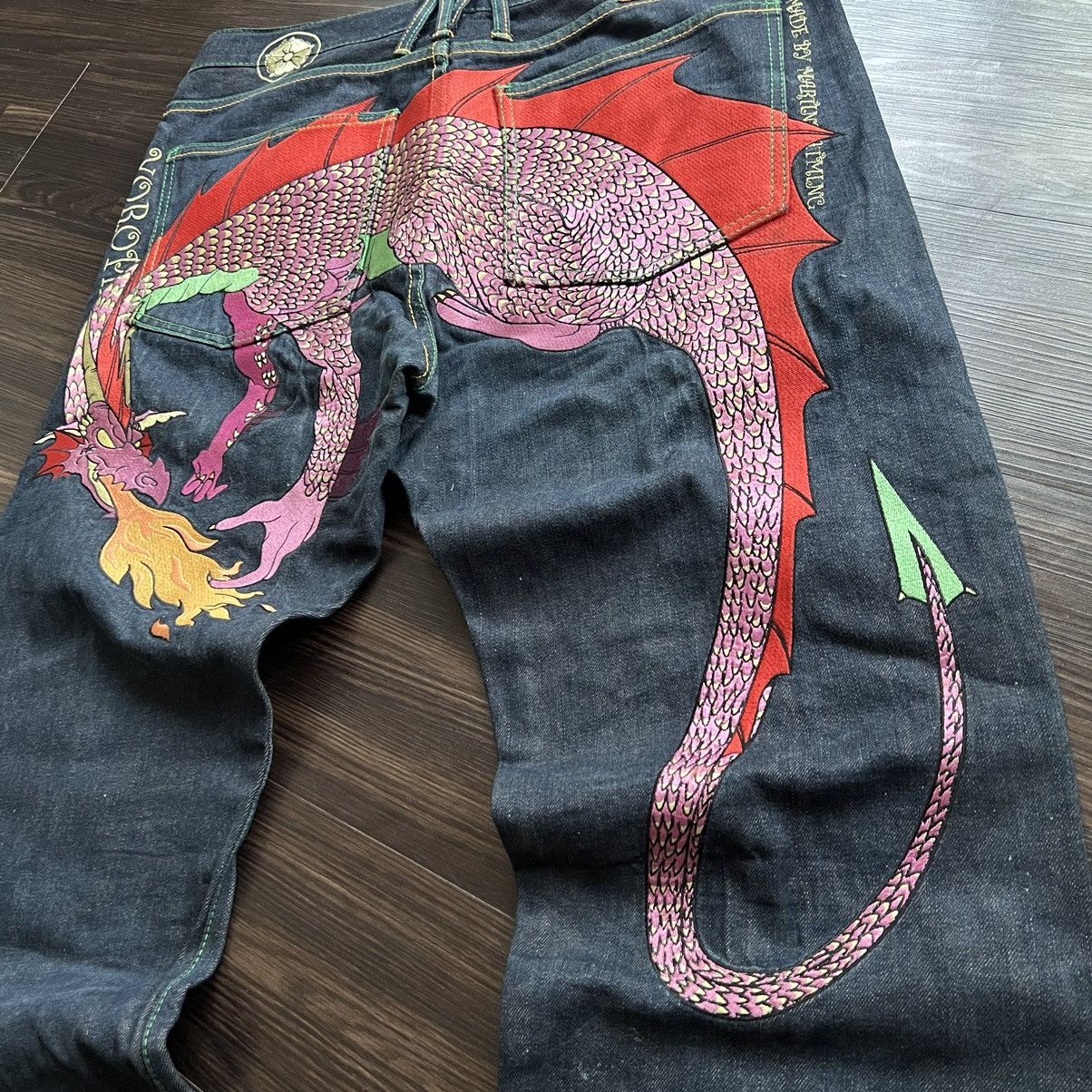 RMC Jeans 🔥 Archieves YOROPIKO MARTIN YATMING RMC DRAGON EMBROIDED Size US 38 / EU 54 - 2 Thumbnail