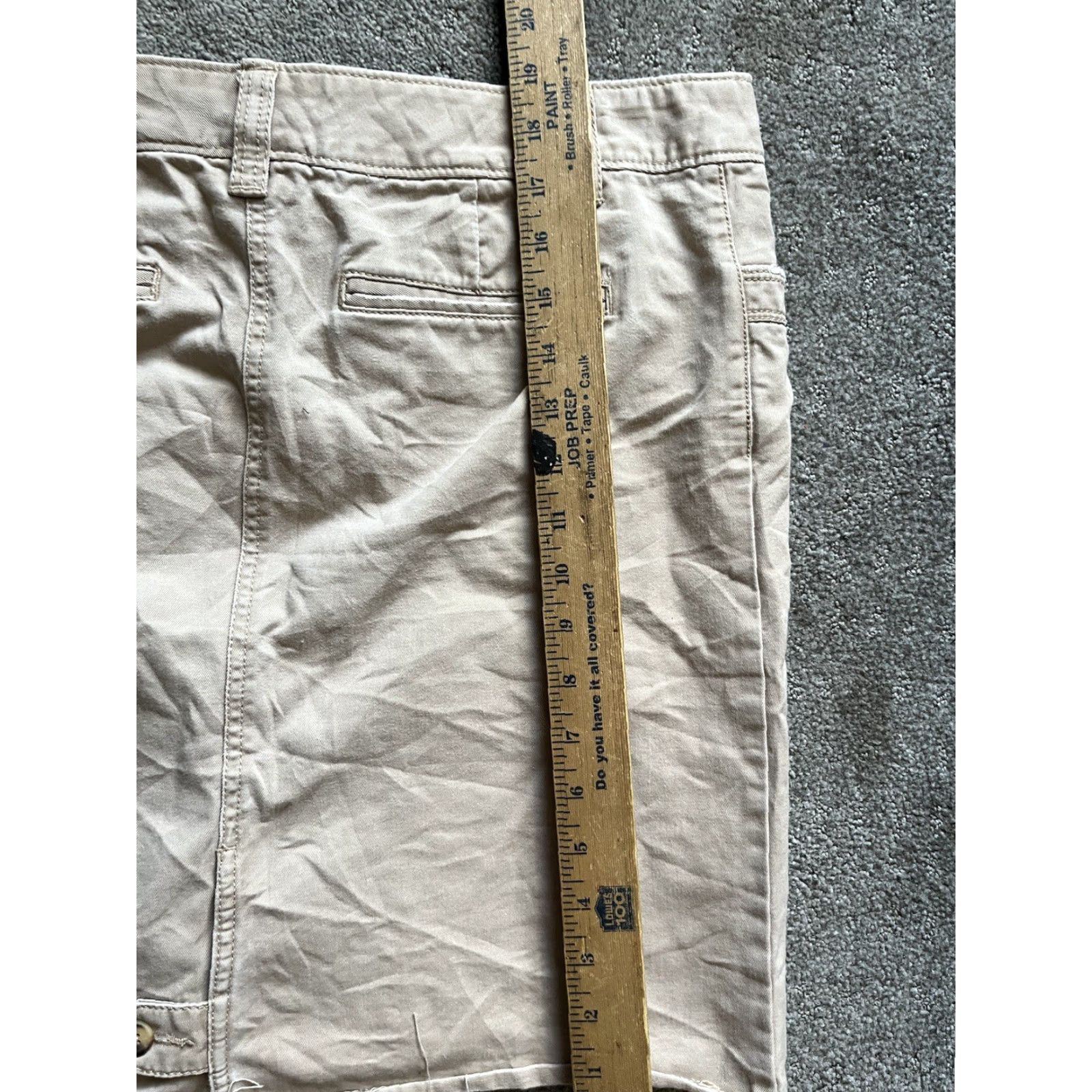 Old Navy Old Navy Women's Solid Beige Skirt Size 8 Casual Straight Pencil with Pockets Size 30" / US 8 / IT 44 - 4 Thumbnail