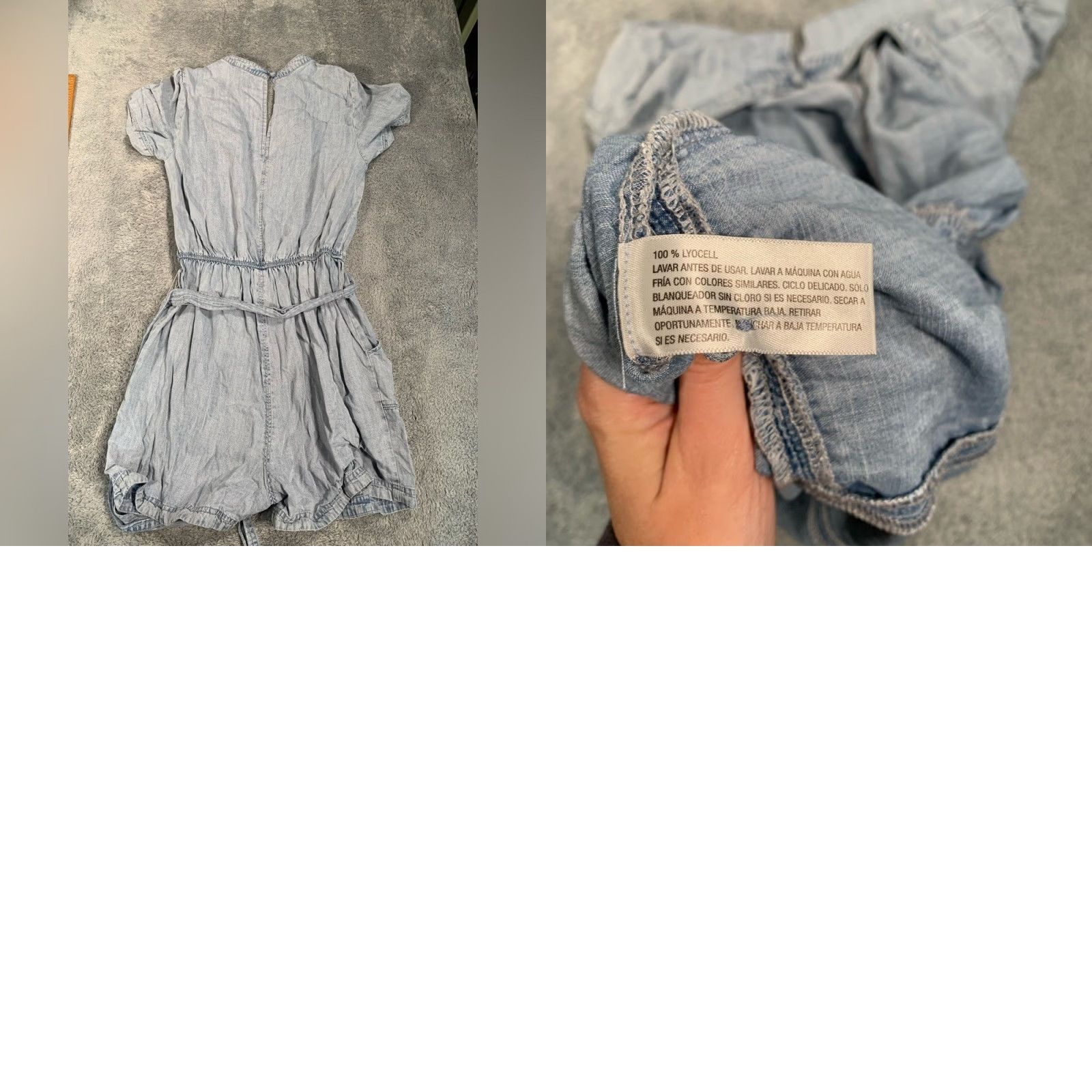 Denime Evereve Denim Romper Jumpsuit ONE-PICE Light Blue Blue S Women Small Regular Size Romper Contemporary Style Women’s Size 28" / US 6 / IT 42 - 8 Thumbnail