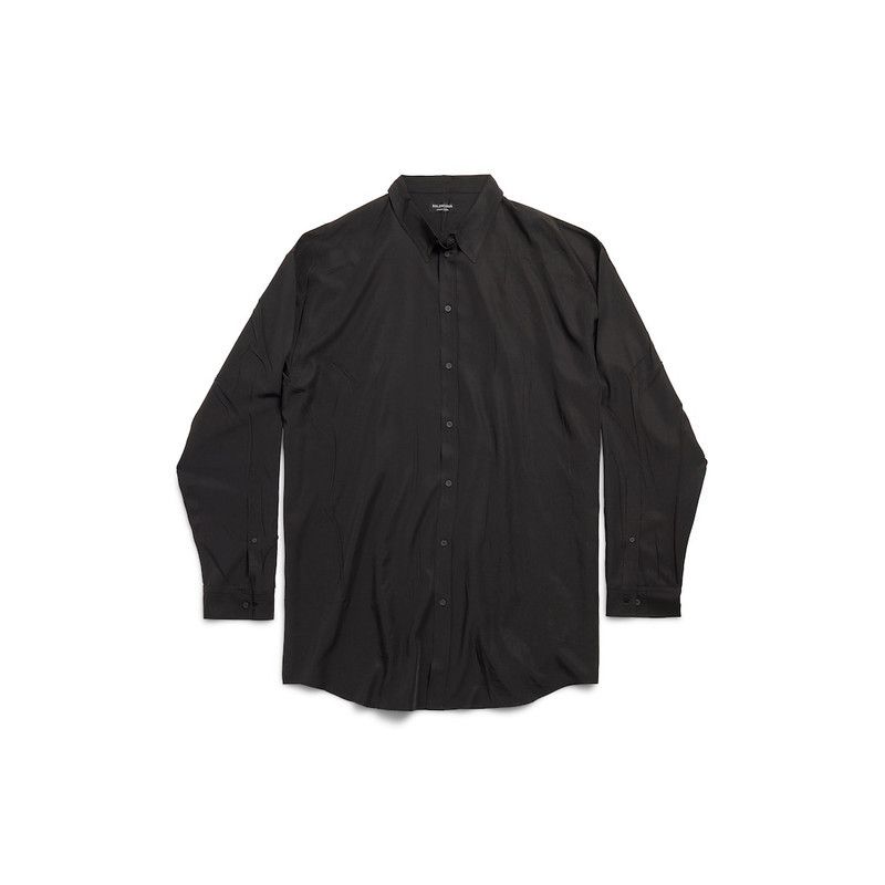 Balenciaga o1srvl11e0426 Fluid Shirt in Black Size XL / US 12-14 / IT 48-50 - 1 Thumbnail