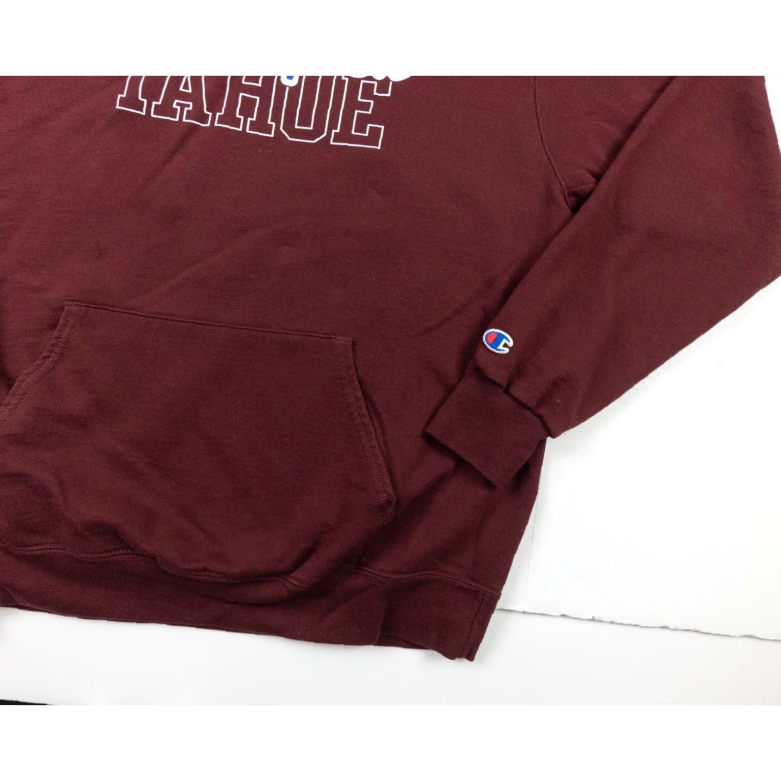 Champion VINTAGE Champion Sweatshirt Adult Large Hoodie Pullover All Seasons Fleece Red Logo Men Size US L / EU 52-54 / 3 - 3 Thumbnail