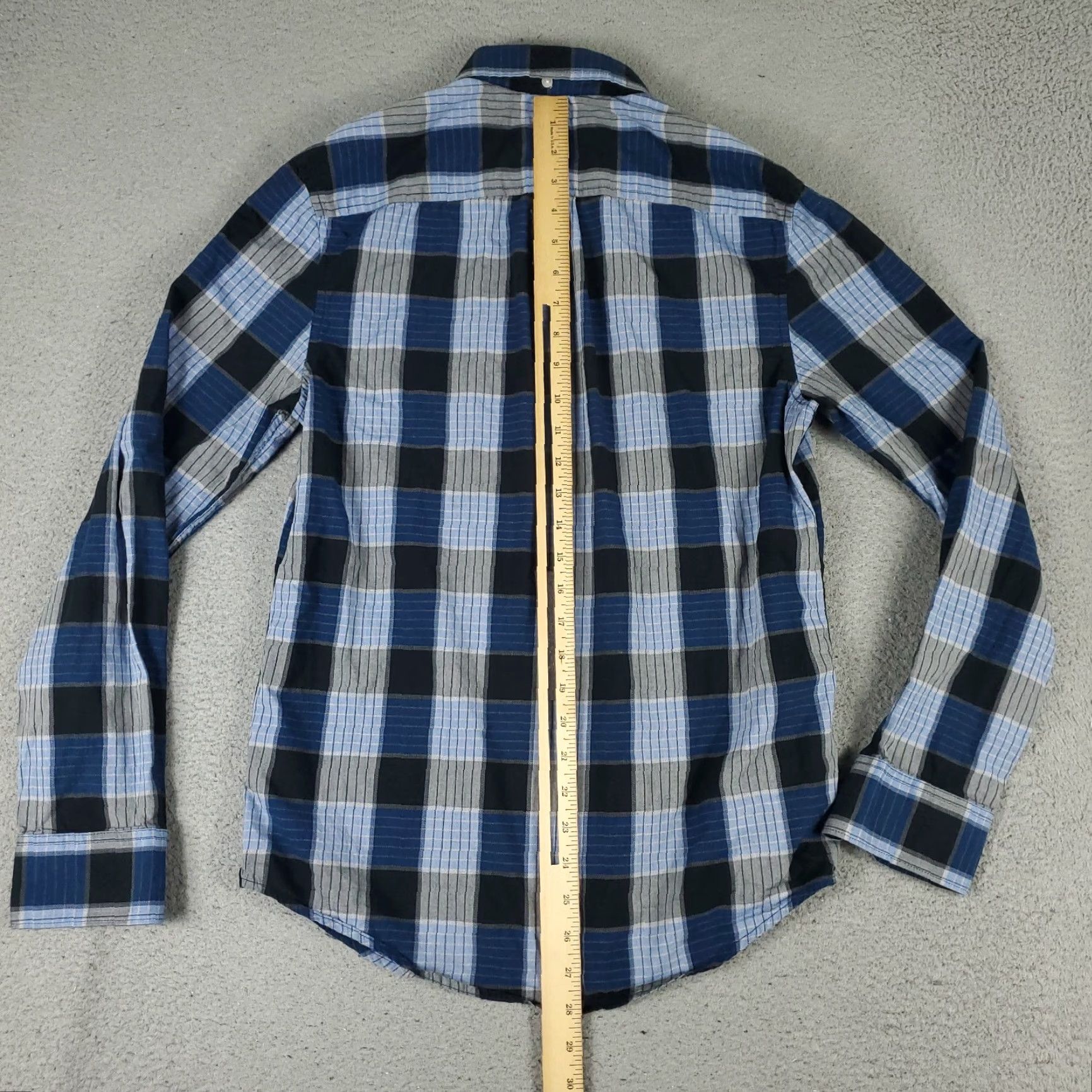 Original Penguin Original Penguin Button-Up Shirt Mens Small Gray Plaid Long Sleeve Casual Preppy Size US S / EU 44-46 / 1 - 3 Thumbnail