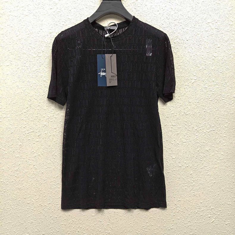 Dior Dior Co-branded black hollow LOGO full print short sleeves Size US S / EU 44-46 / 1 - 1 Thumbnail