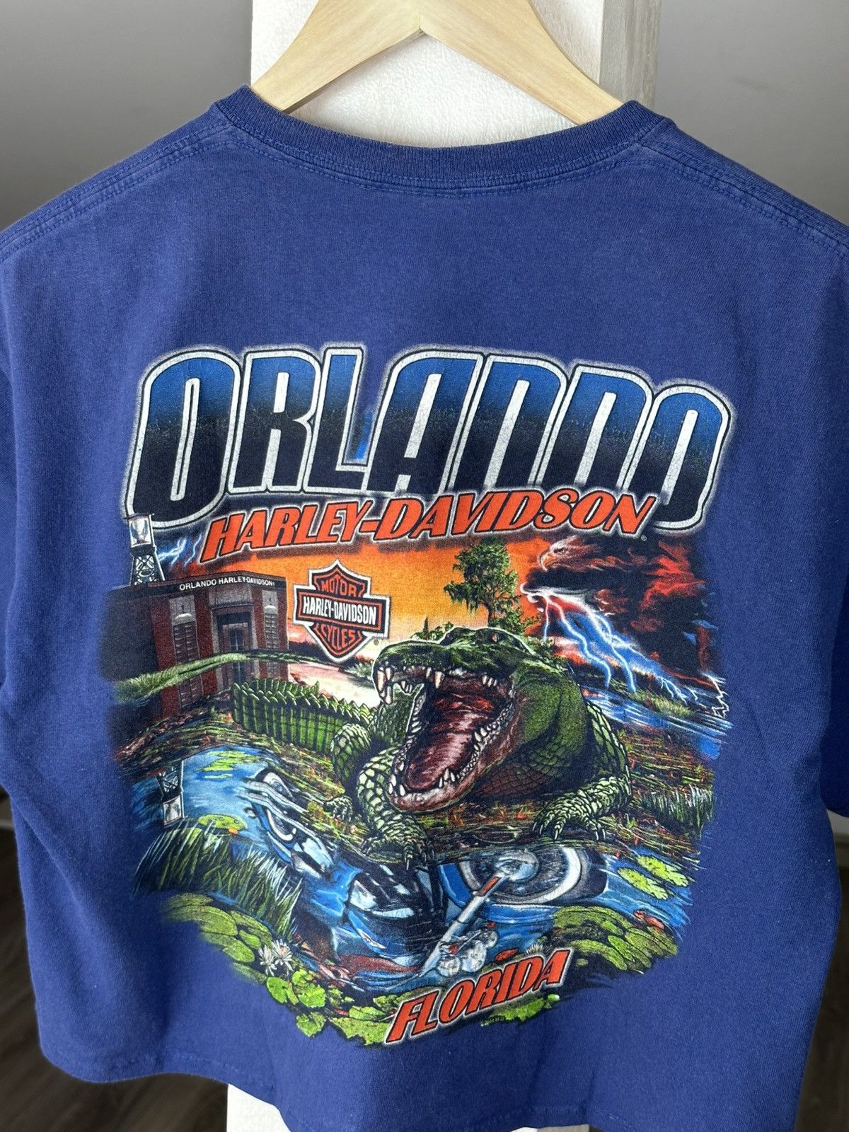 Harley Davidson Harley Davidson Orlando Crop Tee Y2K Rare Women Size M / US 6-8 / IT 42-44 - 2 Thumbnail