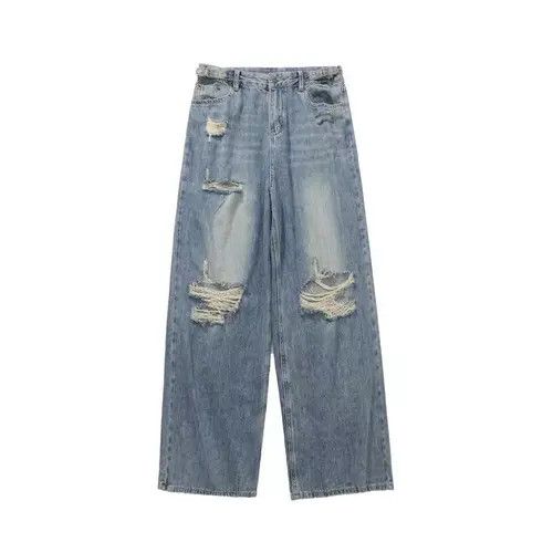 VIBE Design ripped jeans retro high street all-match Size US 32 / EU 48 - 6 Thumbnail