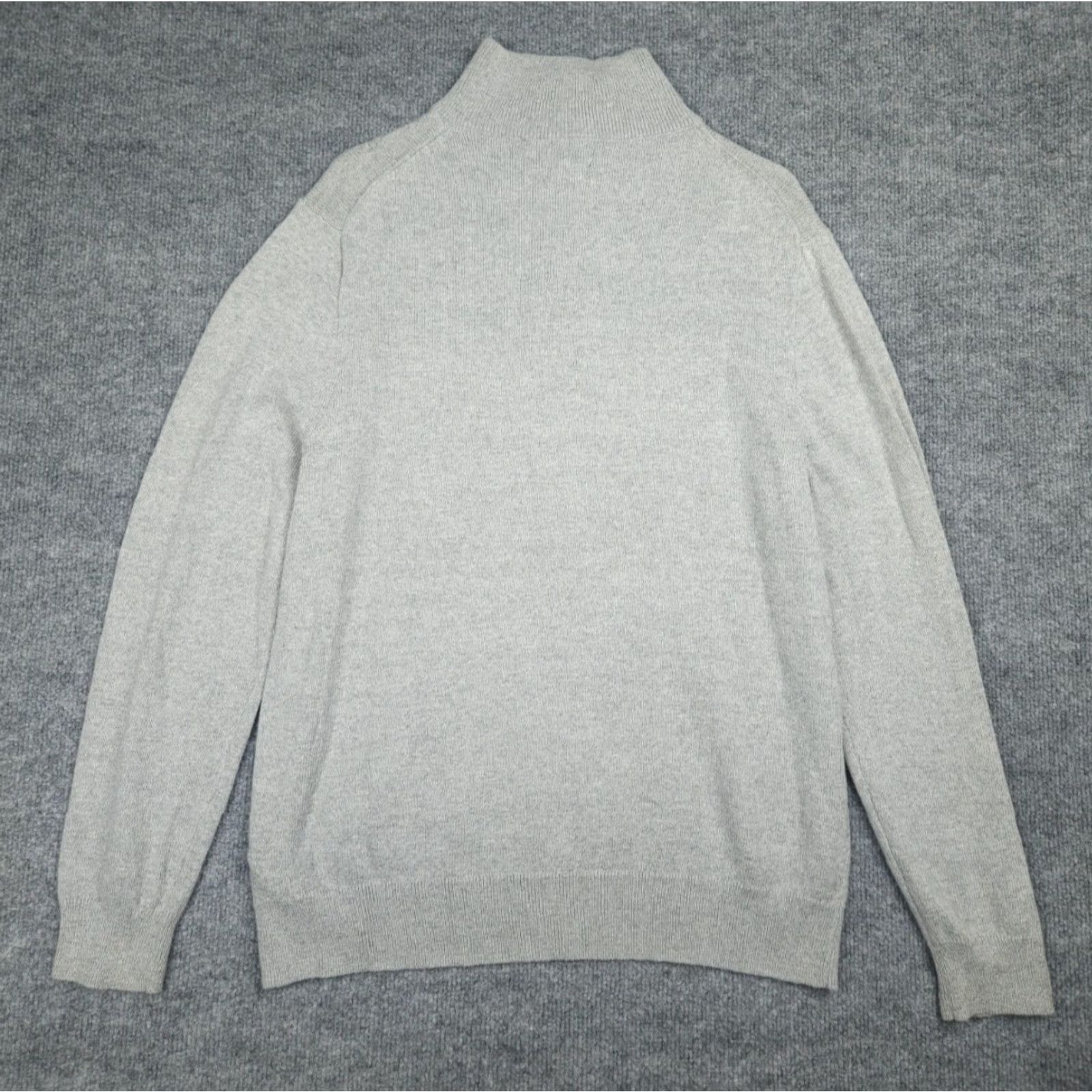 J.Crew J.CREW Sweater 1/4 Zip Men XL Gray 100% Cotton Super Soft EUC Pullover Mock Neck Casual Outdoor Preppy Knit Zipper Size US XL / EU 56 / 4 - 4 Thumbnail