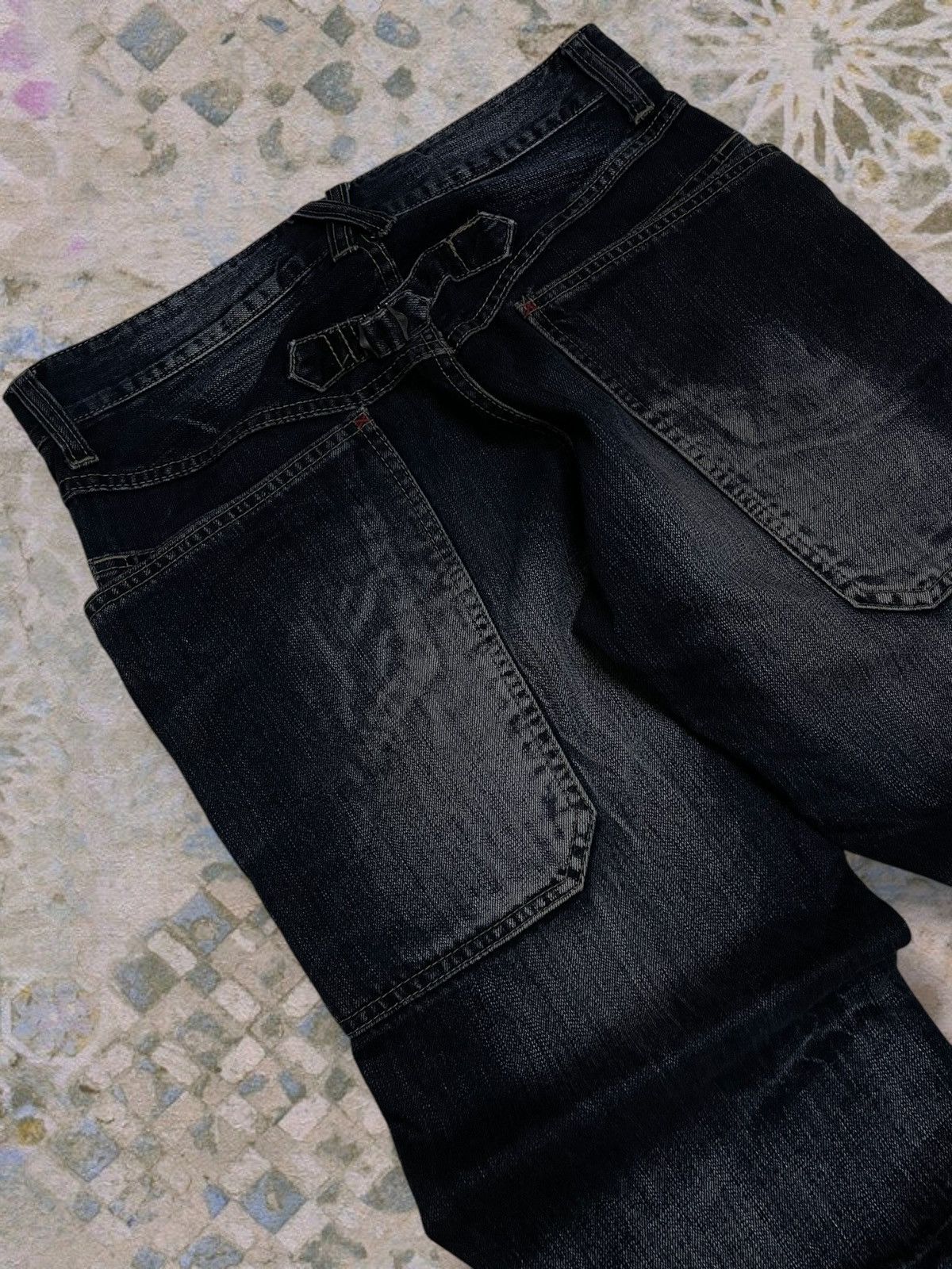 PPFM Vintage Authentic Og Designer Japan PPFM World War Denim Size US 31 - 15 Thumbnail