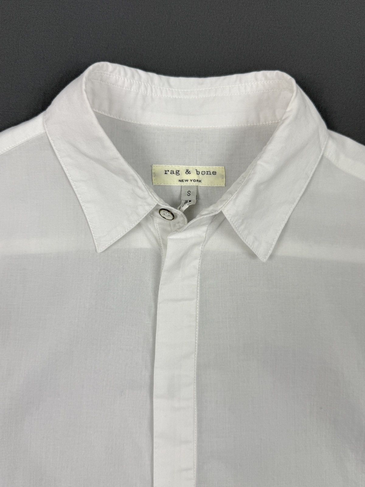 Rag & Bone Rag&Bone New York White Sheer Button Down Shirt S Size S / US 4 / IT 40 - 2 Thumbnail