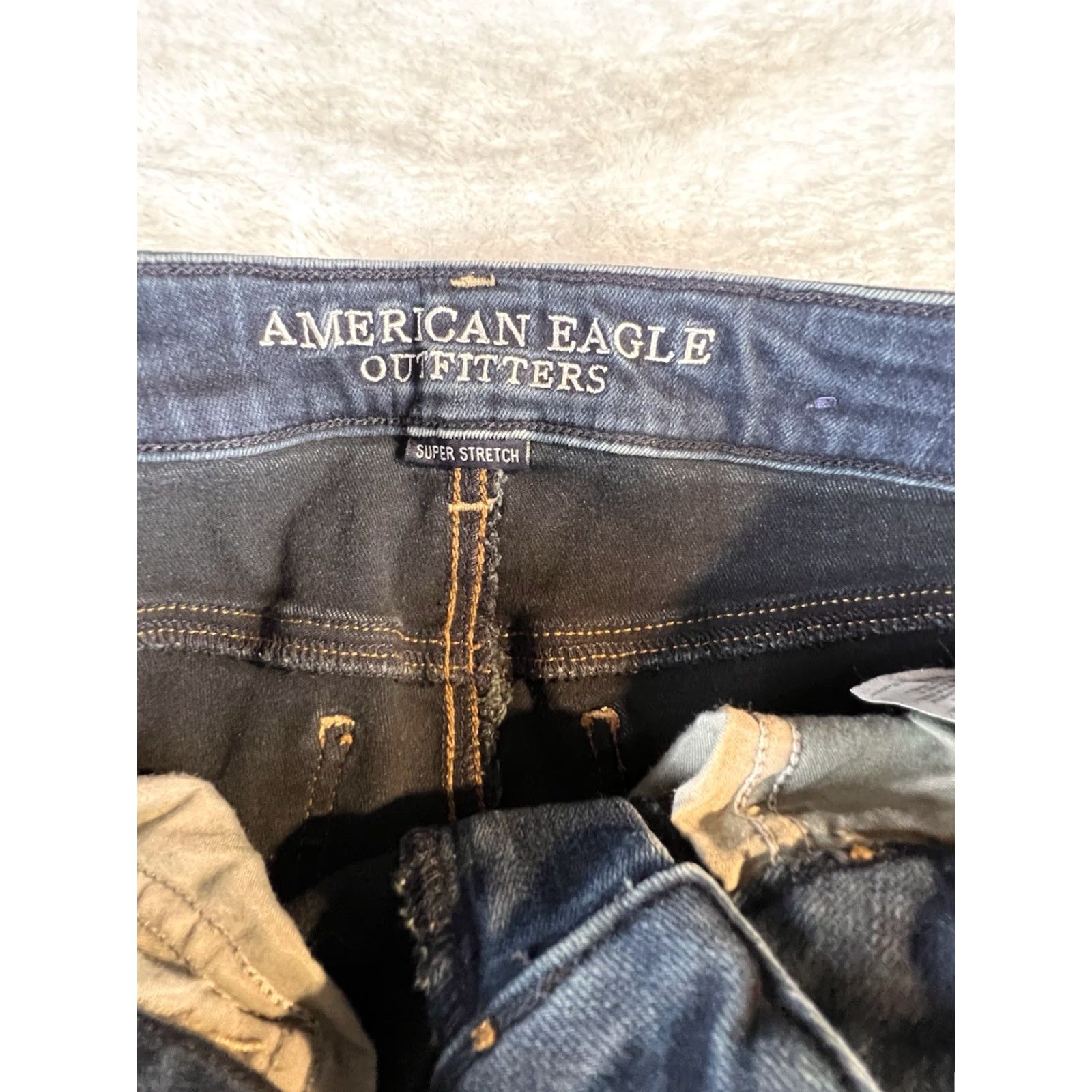 American Eagle Outfitters American Eagle Outfitters Jegging Jeans Distressed Blue Super Stretch Womens Size 4 28x28 Size 28" / US 6 / IT 42 - 6 Thumbnail