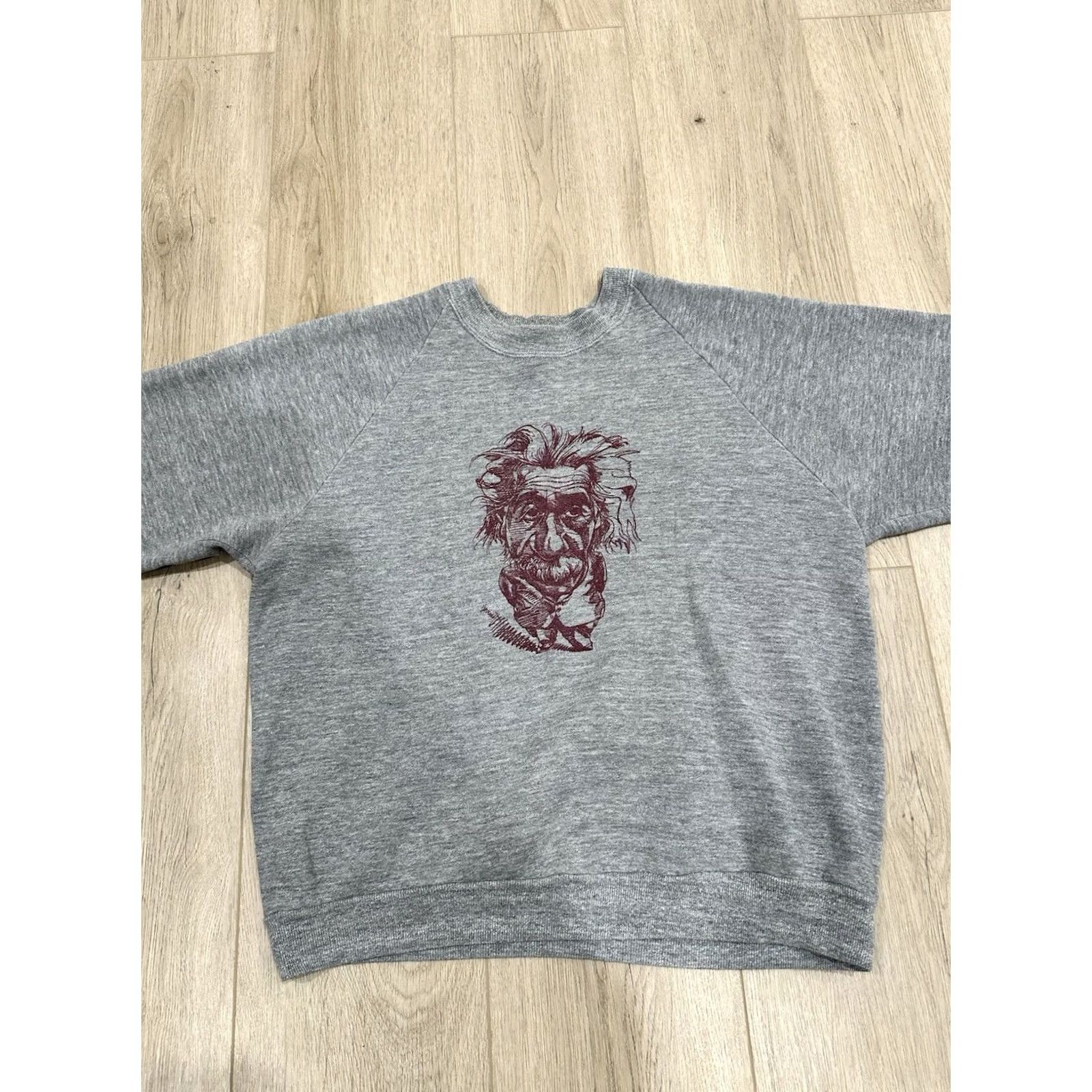 Russell Athletic VINTAGE Russell Athletic Sweatshirt Raglan Large Gray 1970s USA Jerzees Graphic Print Men L White? Size US L / EU 52-54 / 3 - 3 Thumbnail