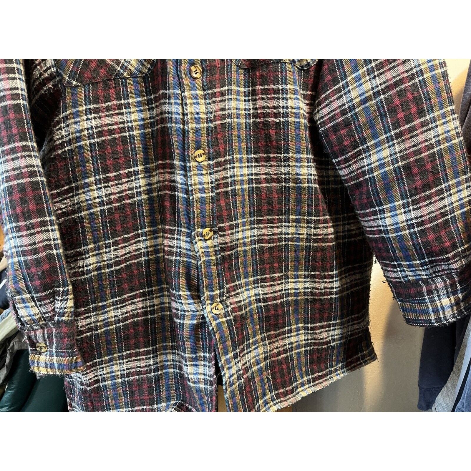 Other BTC VTG Men’s XLT Red Plaid Flannel Shirt Long Sleeve Cotton Size US XL / EU 56 / 4 - 6 Thumbnail