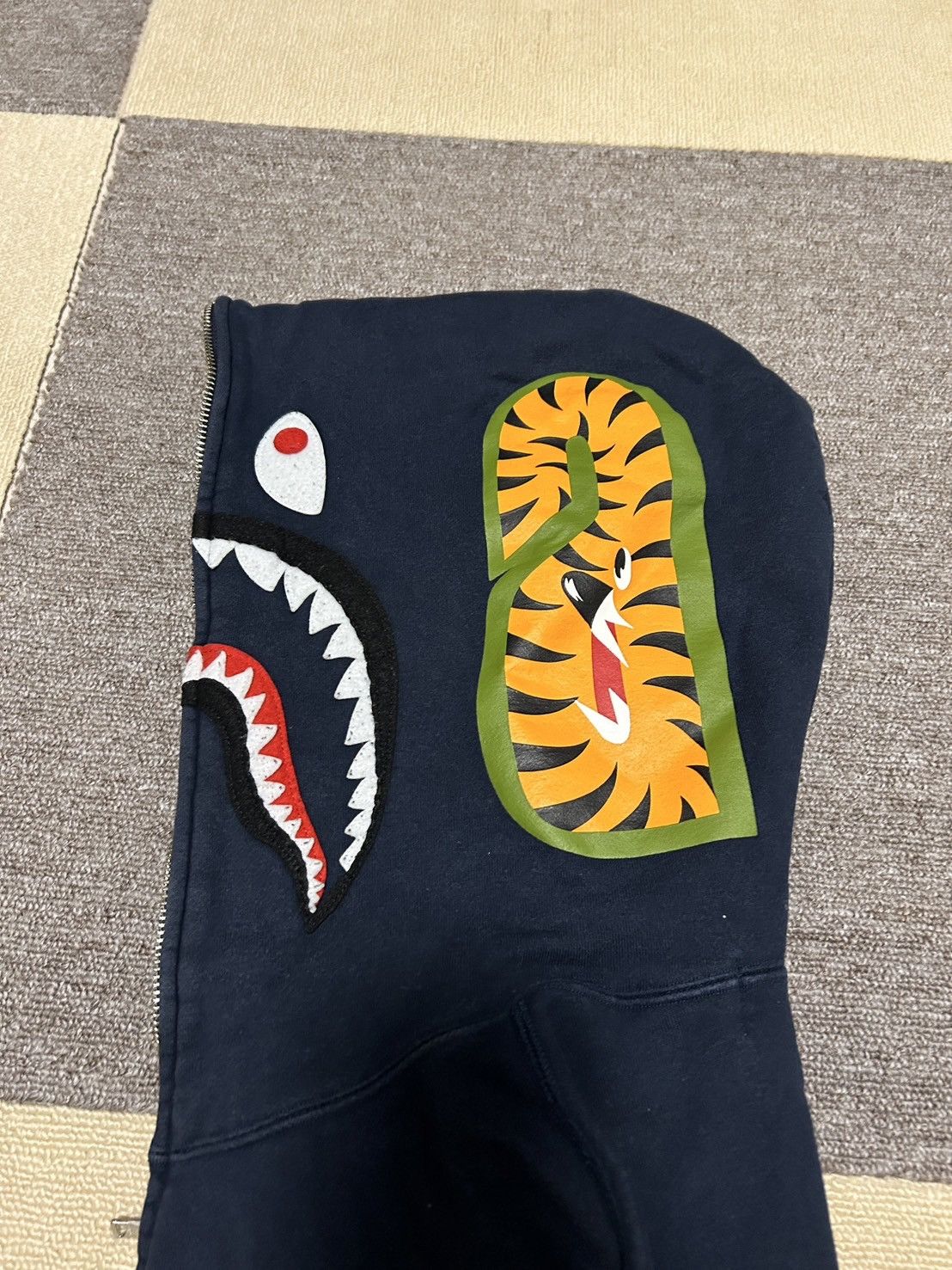 Bape Bape Navy Multi Patch Shark Full Zip Hoodie Size US L / EU 52-54 / 3 - 5 Thumbnail