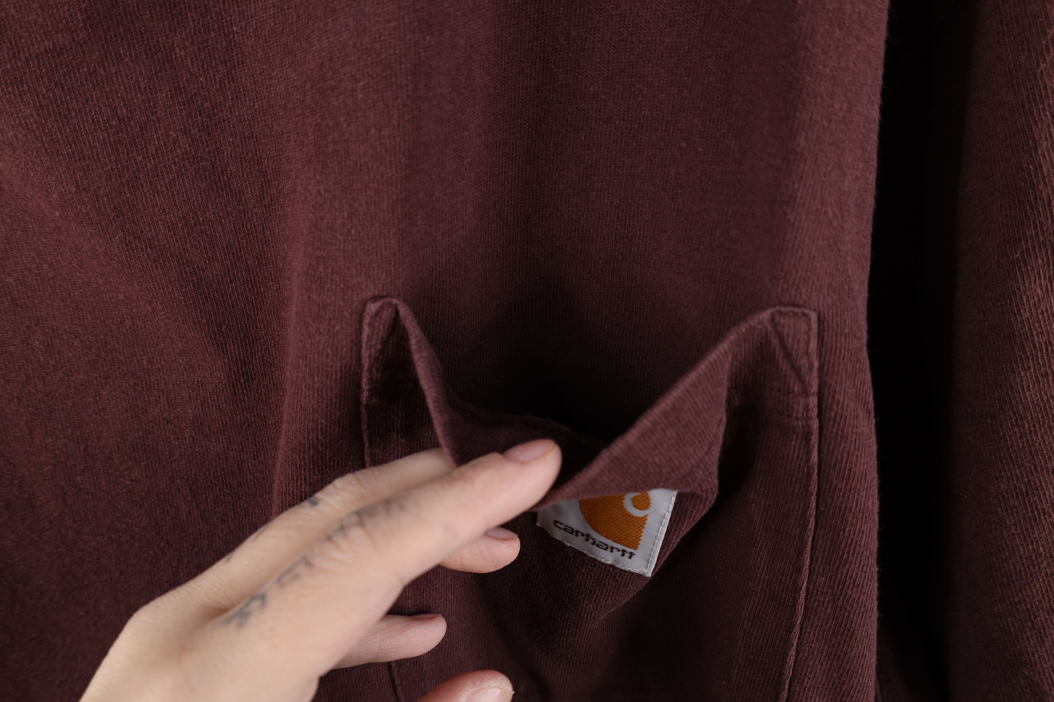 Carhartt Vintage Carhartt Spell Out Baggy Heavyweight T-Shirt Red Size US XXL / EU 58 / 5 - 5 Thumbnail
