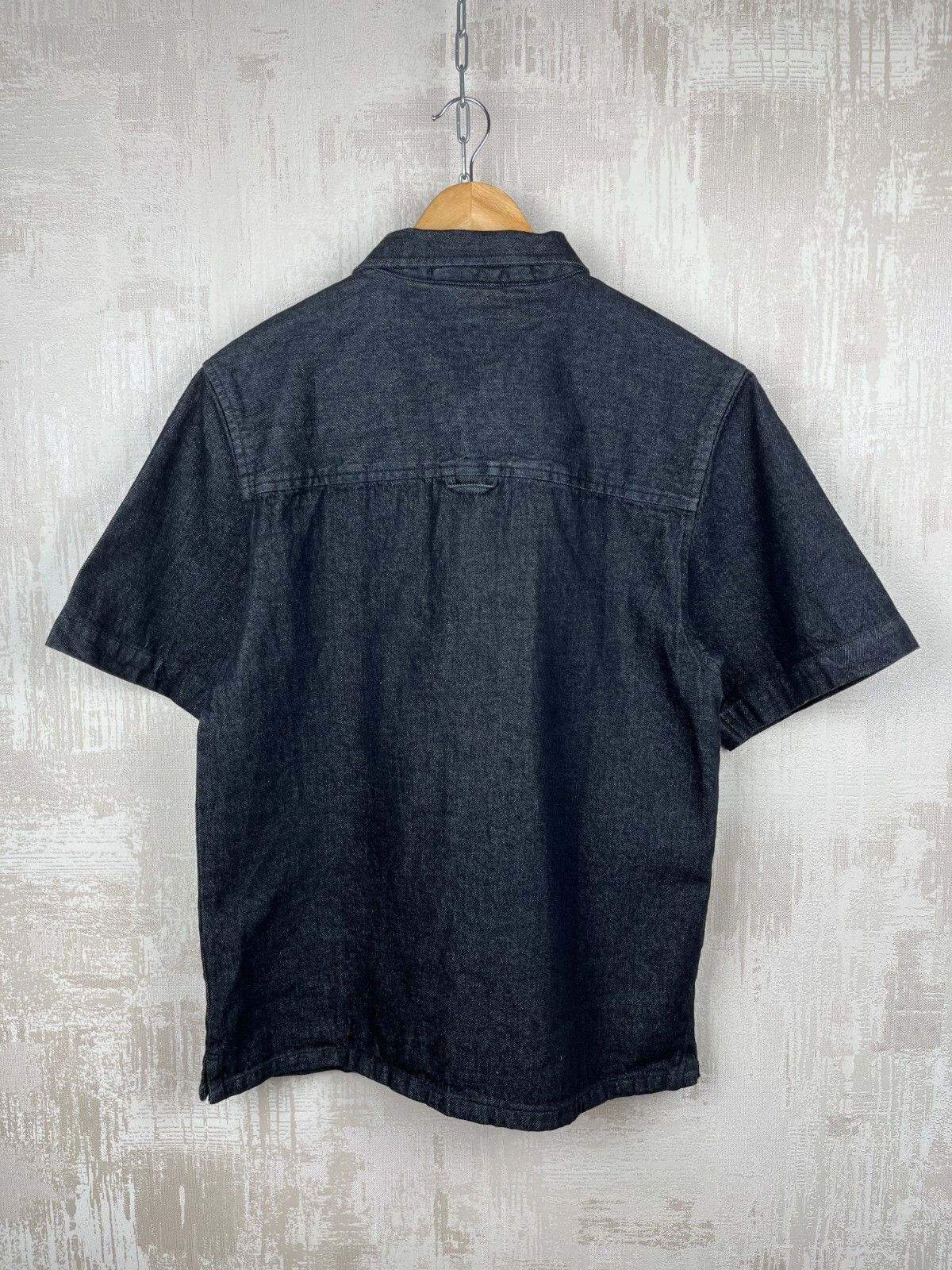 Other Just Junkies Reggie Half Zip Black Denim Short Sleeve Shirt Size US S / EU 44-46 / 1 - 13 Thumbnail