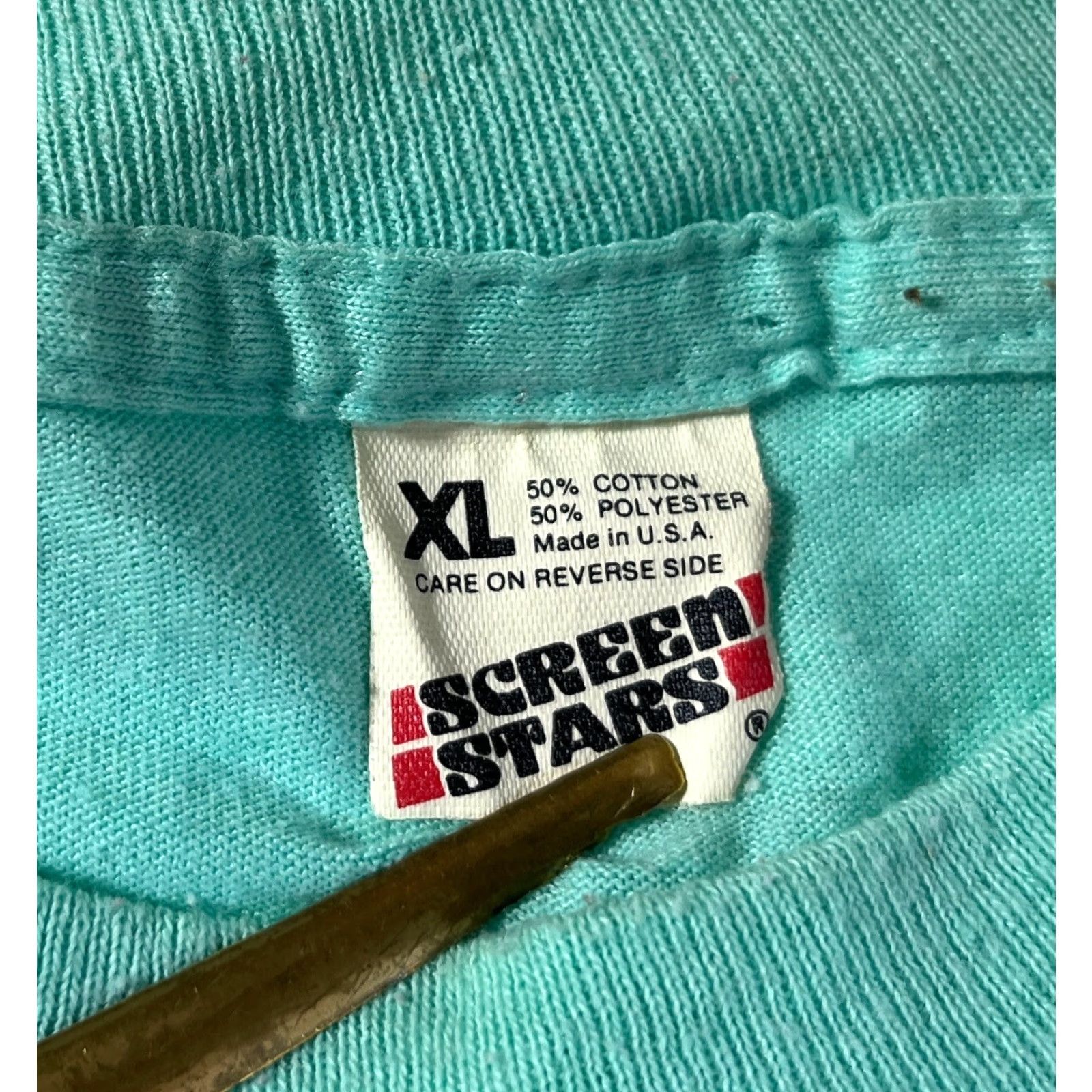 Vintage VINTAGE Smokin' Oldies Jukebox Shirt XL Teal Screen Stars USA 80s Music 80s Unisex Adults Mens Girls Boys Size US XL / EU 56 / 4 - 4 Thumbnail