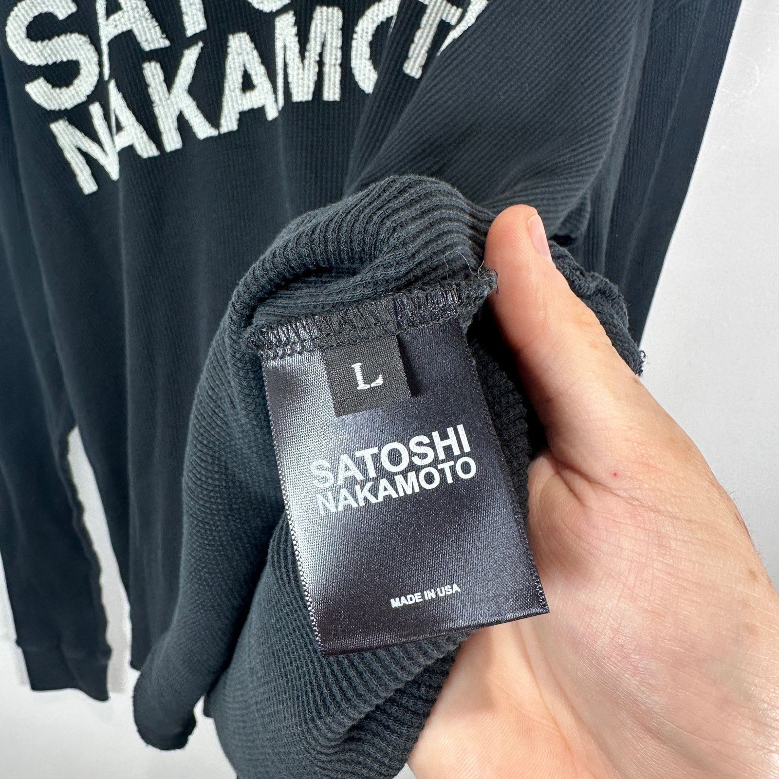 Satoshi Nakamoto Satoshi Nakamoto Spell Out Logo Black Thermal Longsleeve Size US M / EU 48-50 / 2 - 5 Thumbnail