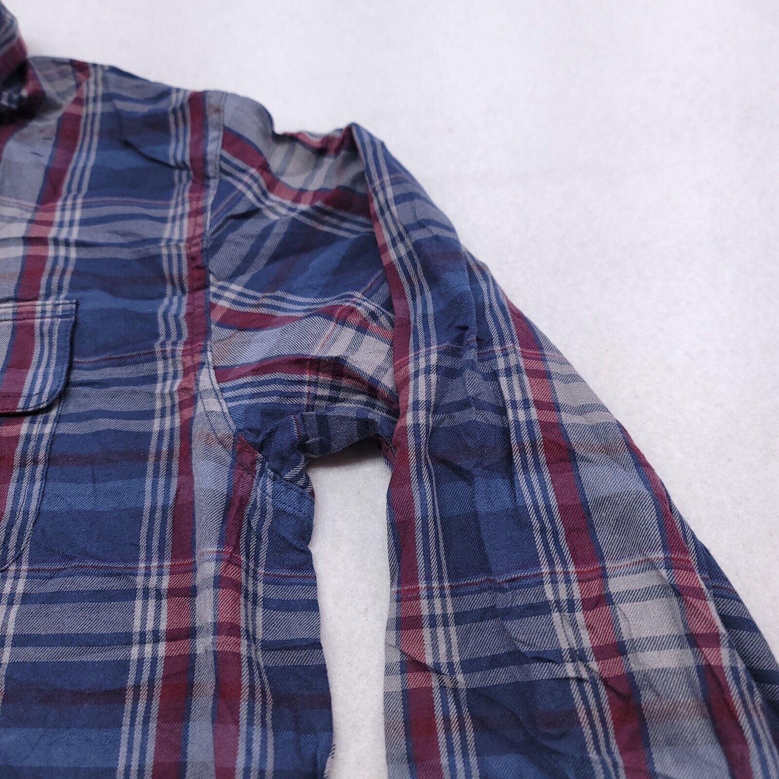 Old Navy Old Navy Tartan Flannel Shirt Mens Size Large L Blue Gray Size US L / EU 52-54 / 3 - 5 Thumbnail