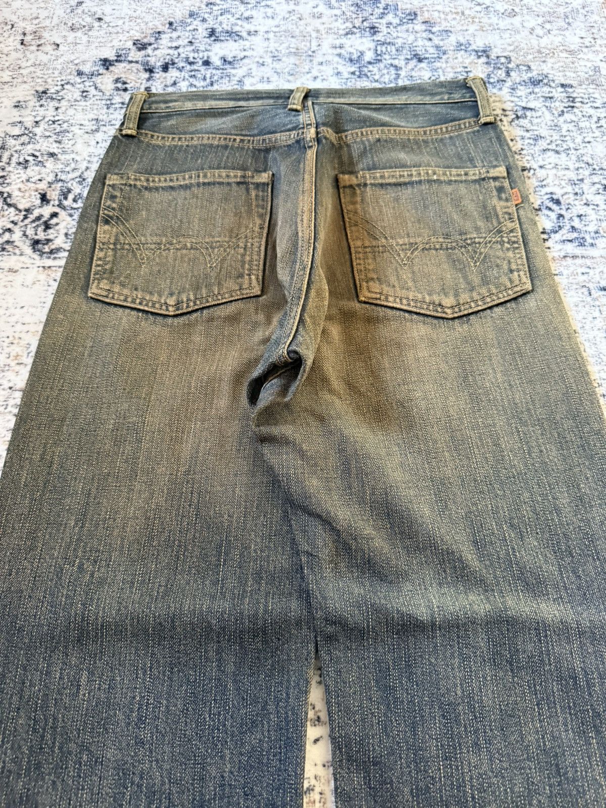 Beams Plus × Orslow Edwin 505 Mud Wash Patina Fade Selvedge Loose Jeans Size US 29 - 12 Thumbnail
