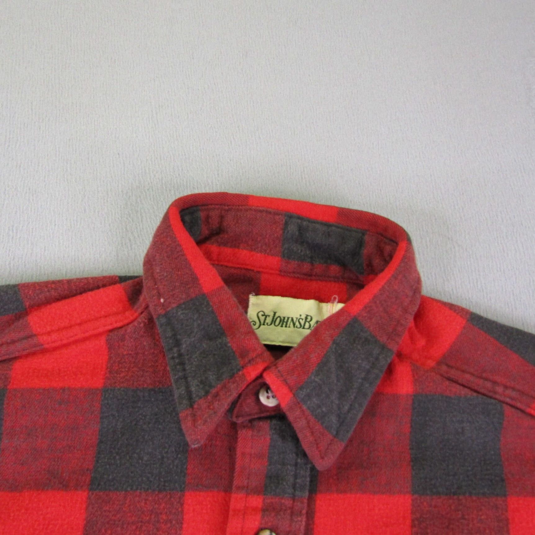 Vintage VINTAGE St. John's Bay Shirt Mens M Red Black Buffalo Check Flannel Button-Up Casual Workwear Outdoor 90s Mens Size US M / EU 48-50 / 2 - 2 Thumbnail