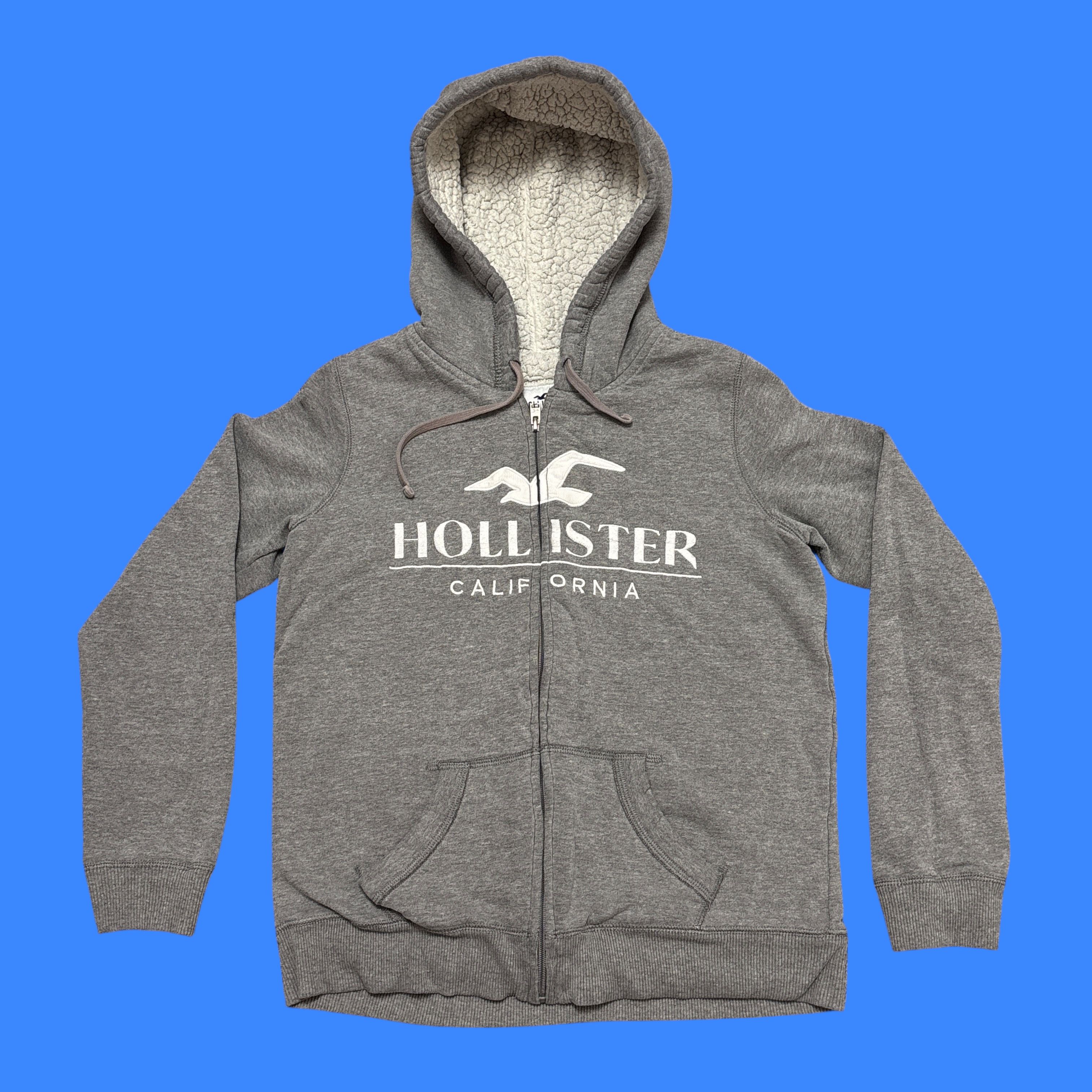 Hollister Hollister Sherpa Lined Zip Up Hoodie Big Logo Y2K Style Size M / US 6-8 / IT 42-44 - 1 Thumbnail