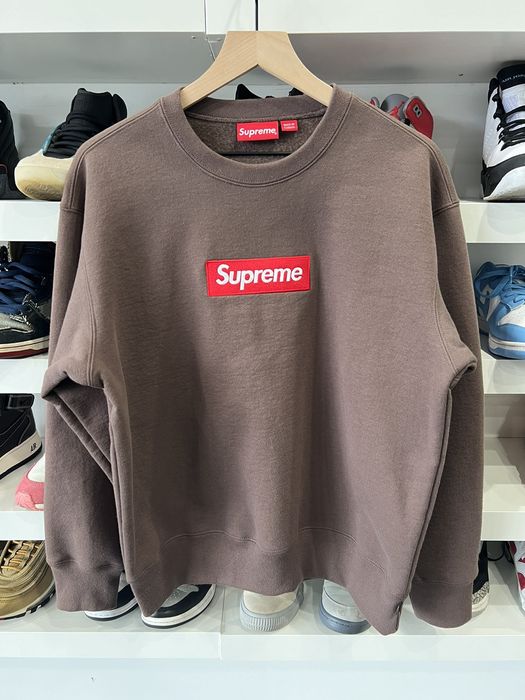 Supreme Supreme Box Logo Crewneck Brown | Grailed