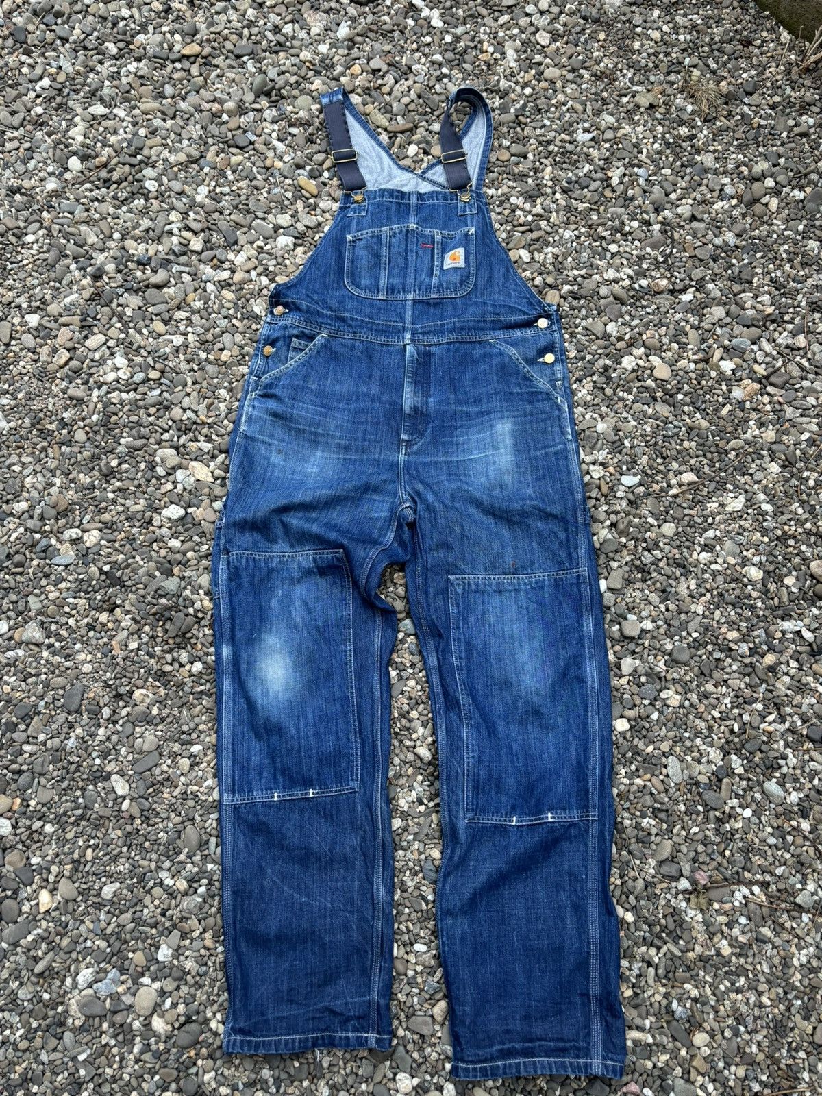Men's Vintage 90s Carhartt Double Knee Lined Faded Tan